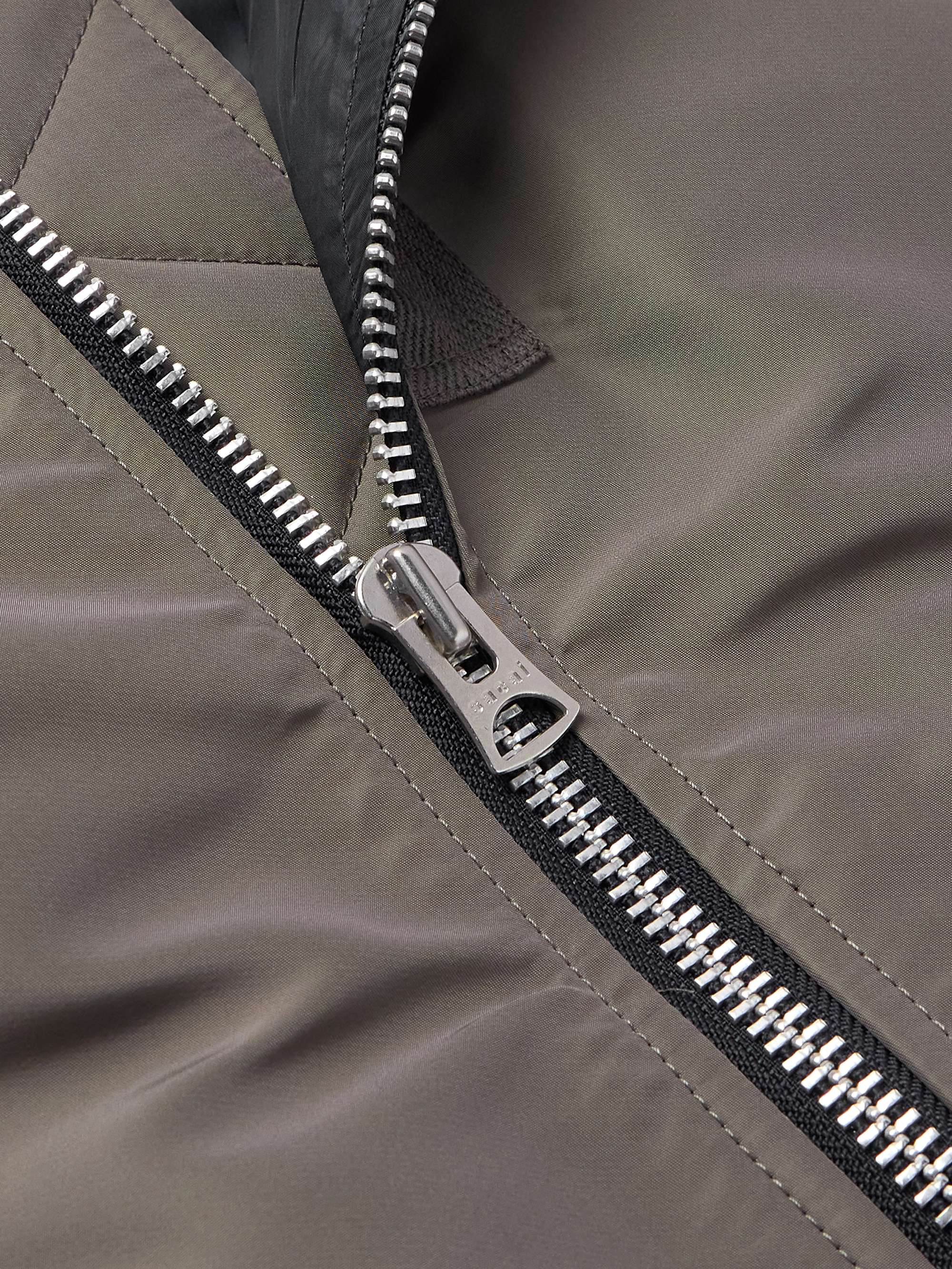 Padded Nylon-Twill Bomber Jacket view