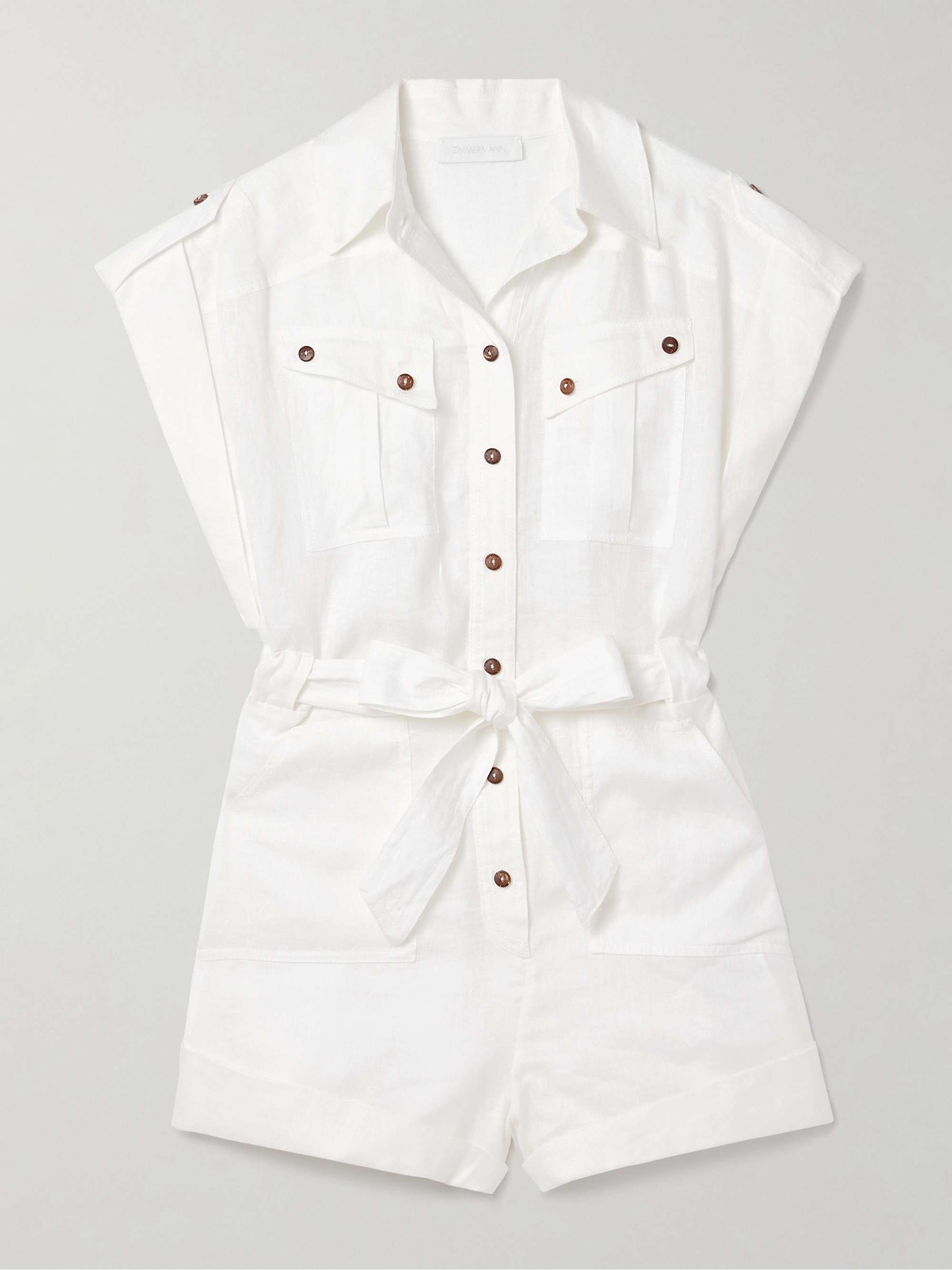 Rhiannon belted linen playsuit view
