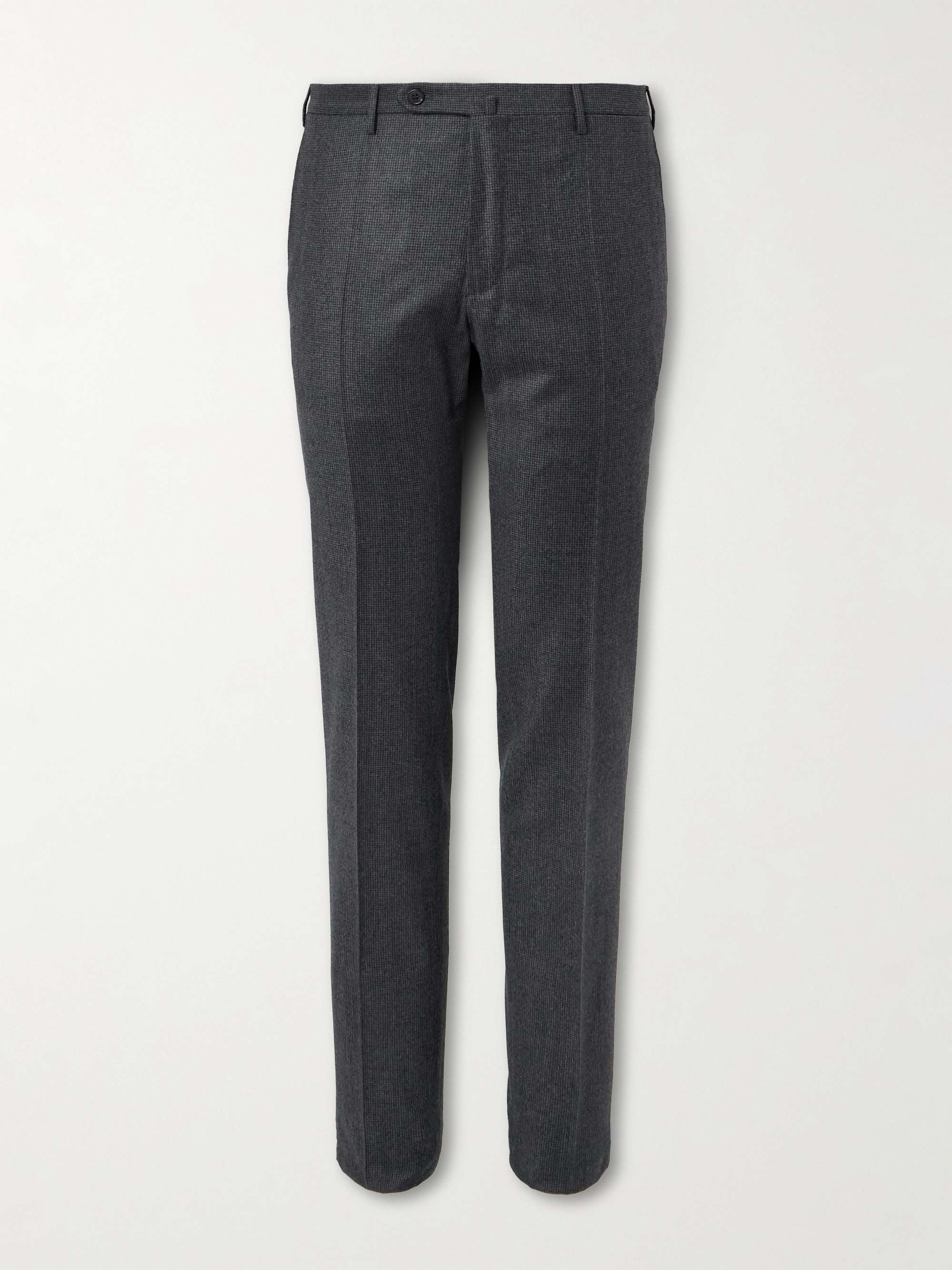 Venezia 1951 Slim-Fit Pleated Checked Wool Trousers view