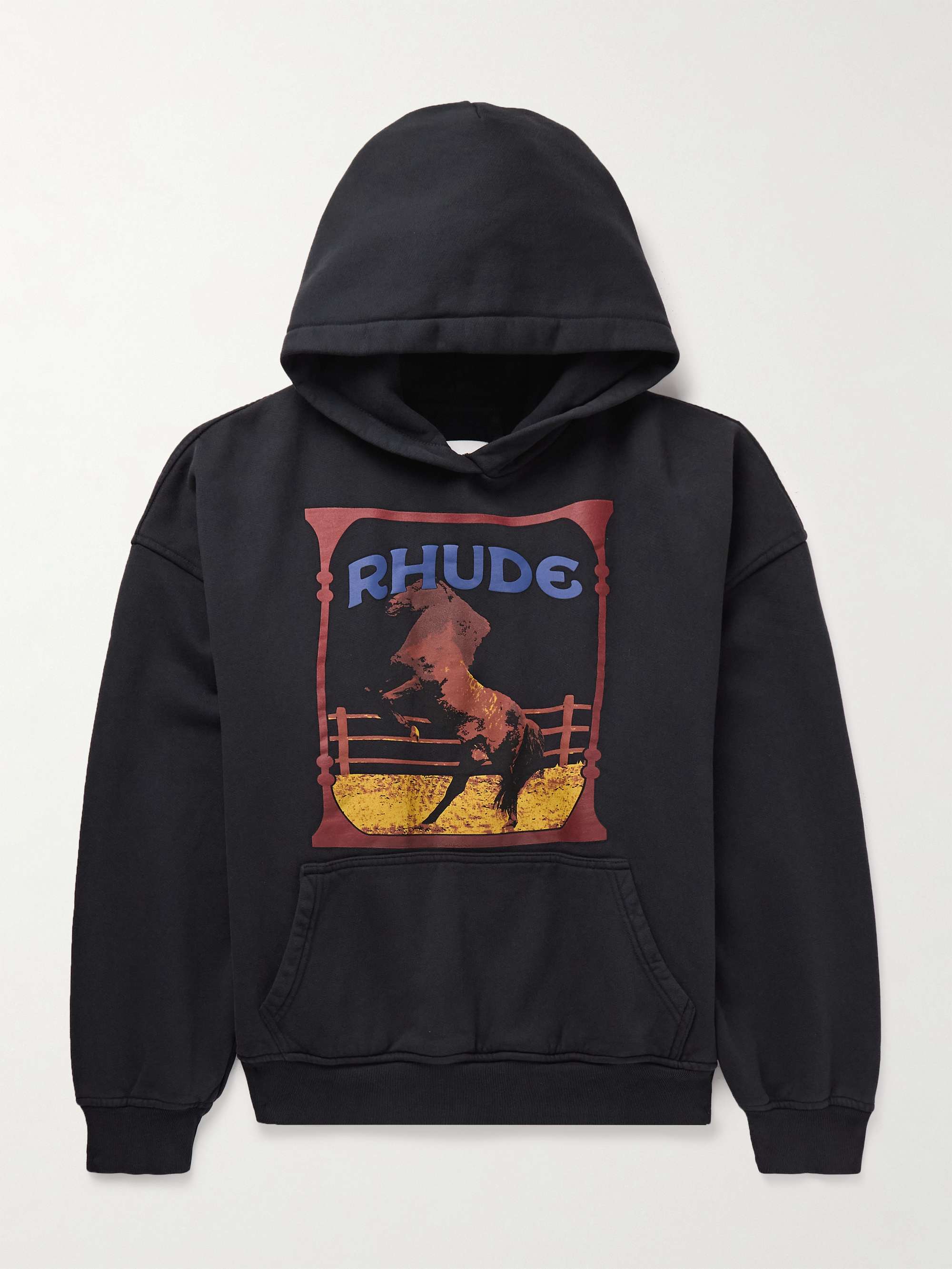 Cadre Logo-Print Cotton-Jersey Hoodie view