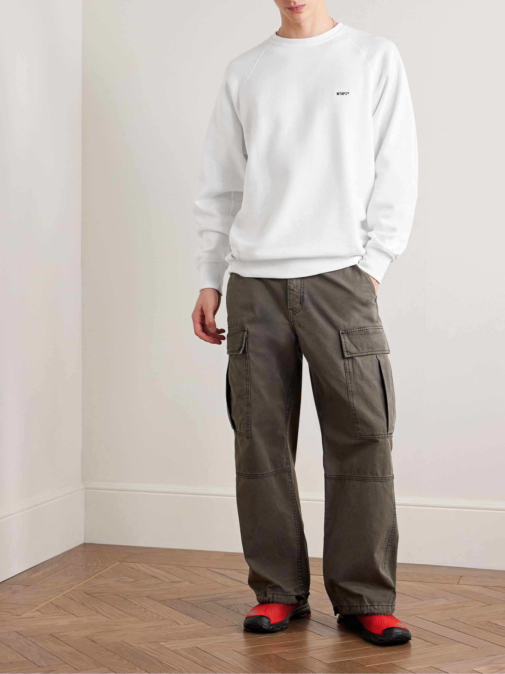 Logo-Embroidered Appliquéd Cotton-Blend Jersey Sweatshirt view