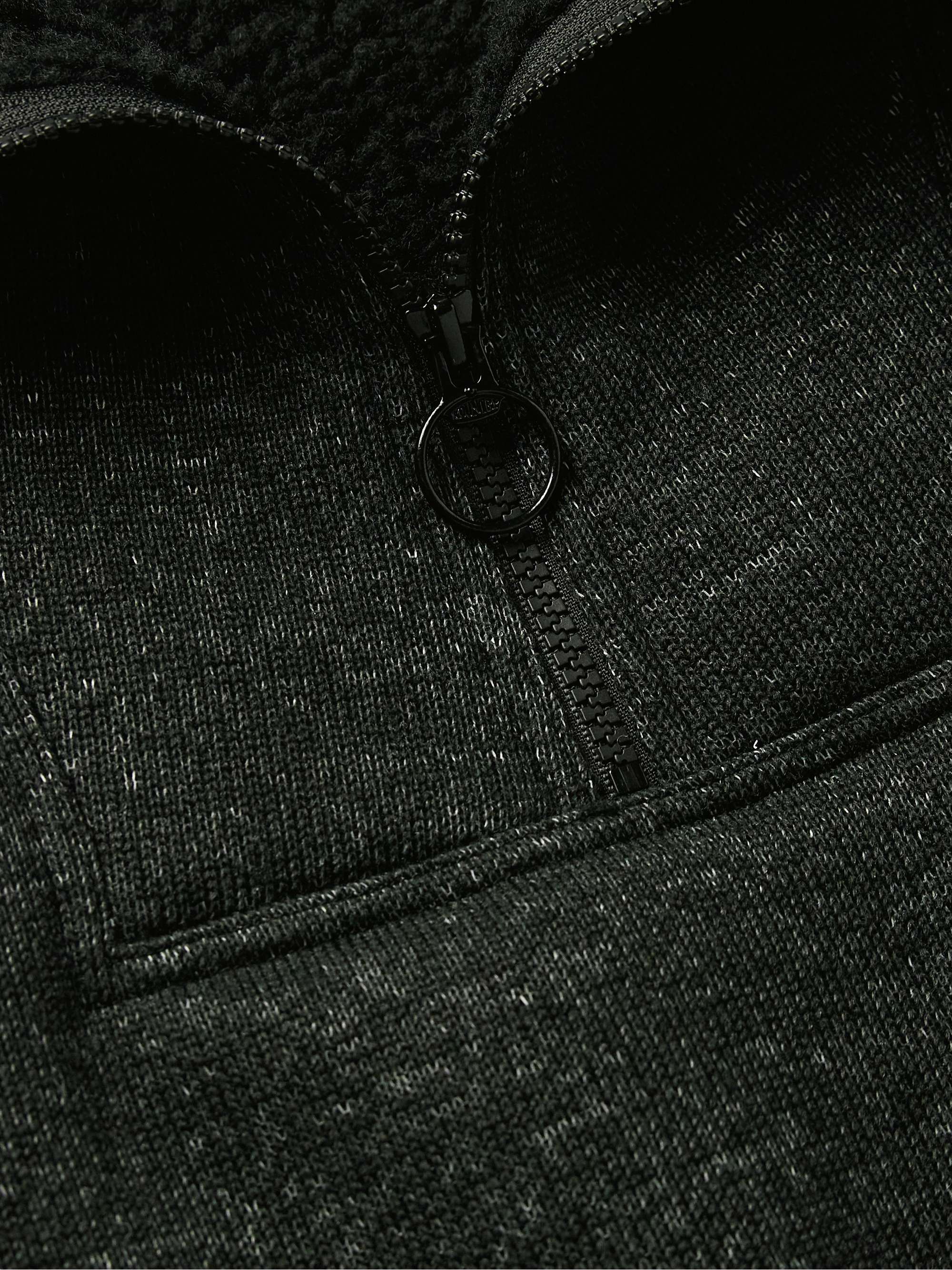 Alpine Logo-Appliquéd Fleece-Lined Knitted Half-Zip Sweatshirt view