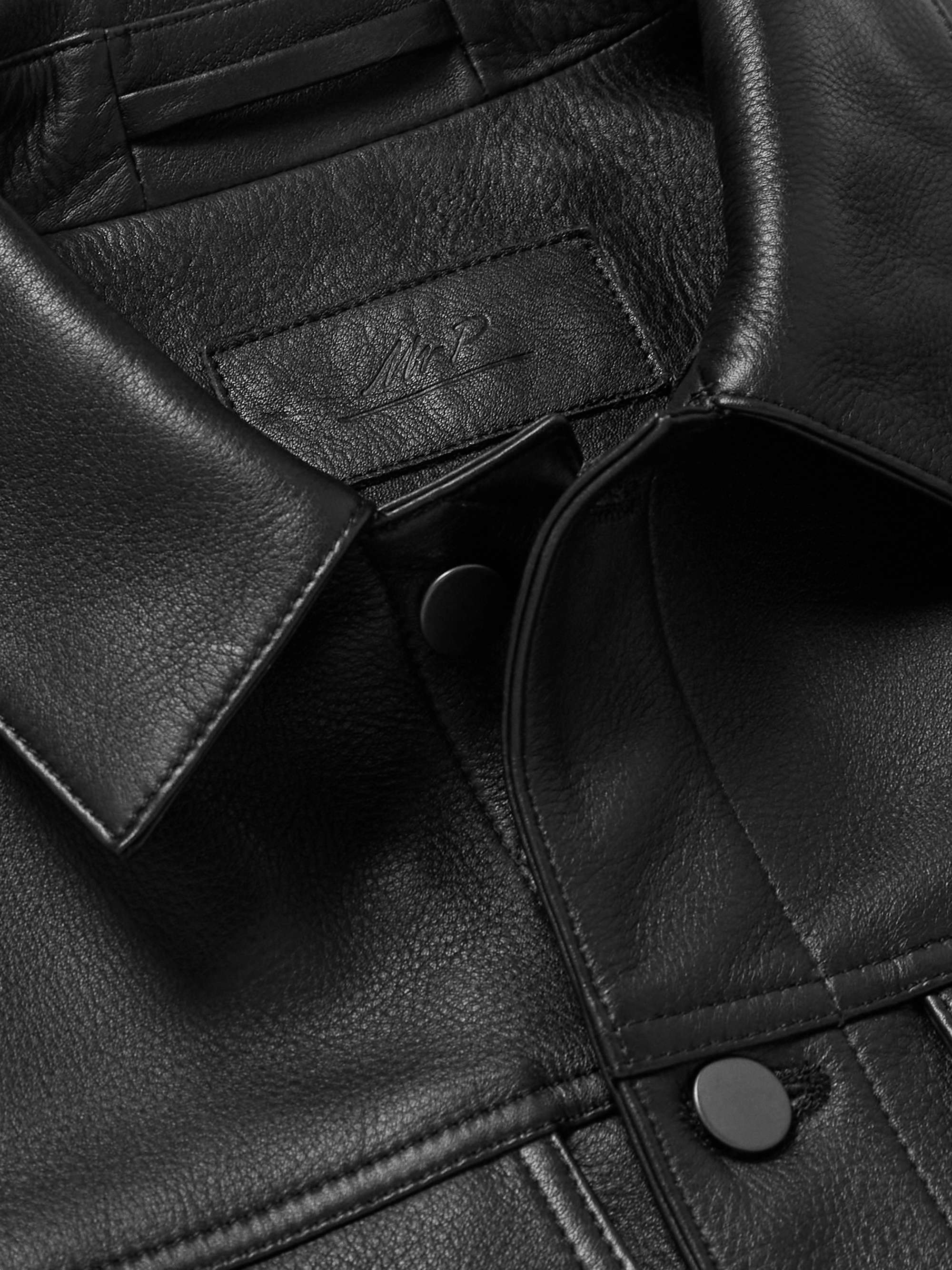 Full-Grain Leather Trucker Jacket view