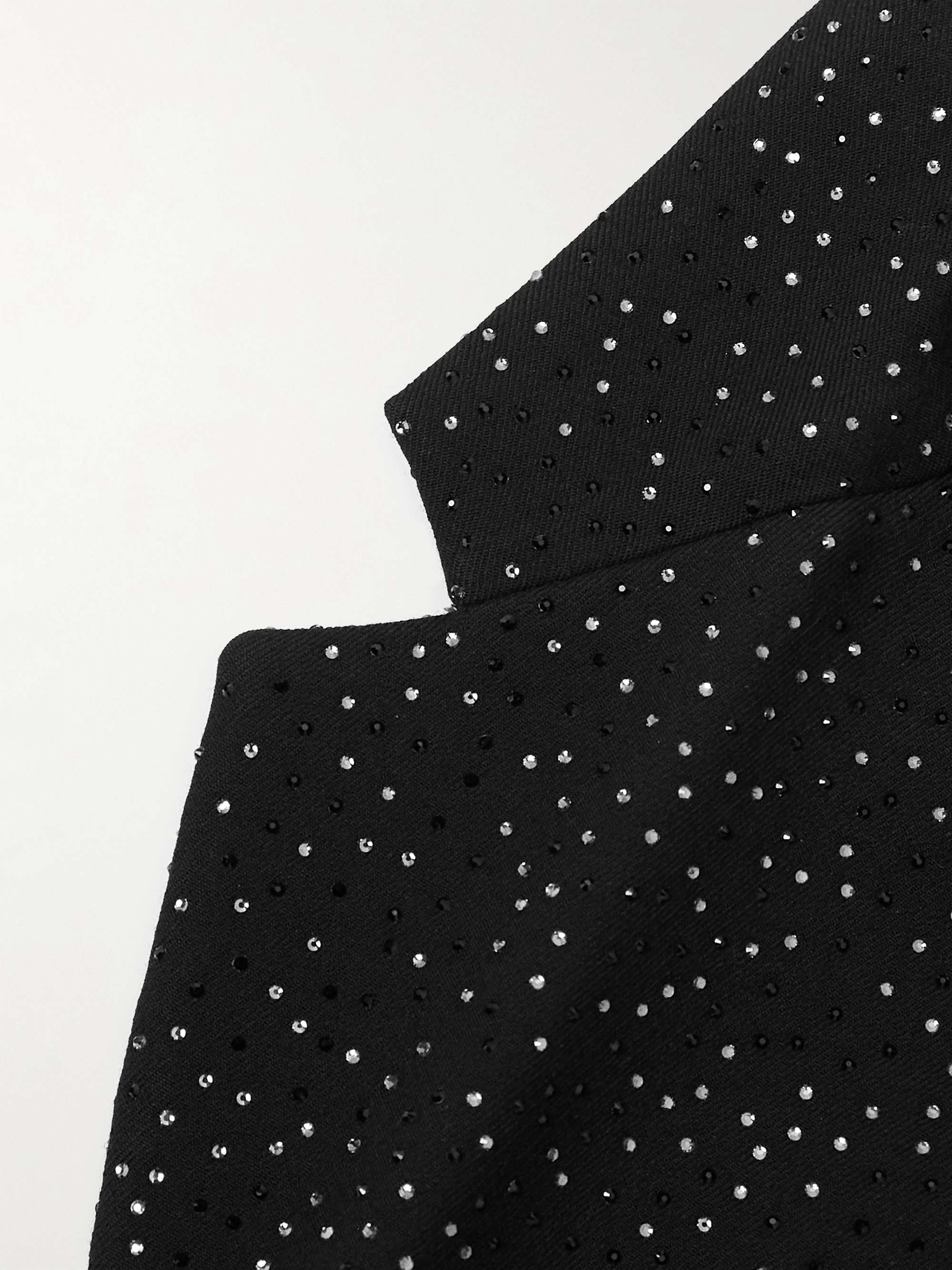Slim-Fit Crystal-Embellished Wool-Twill Suit Jacket view