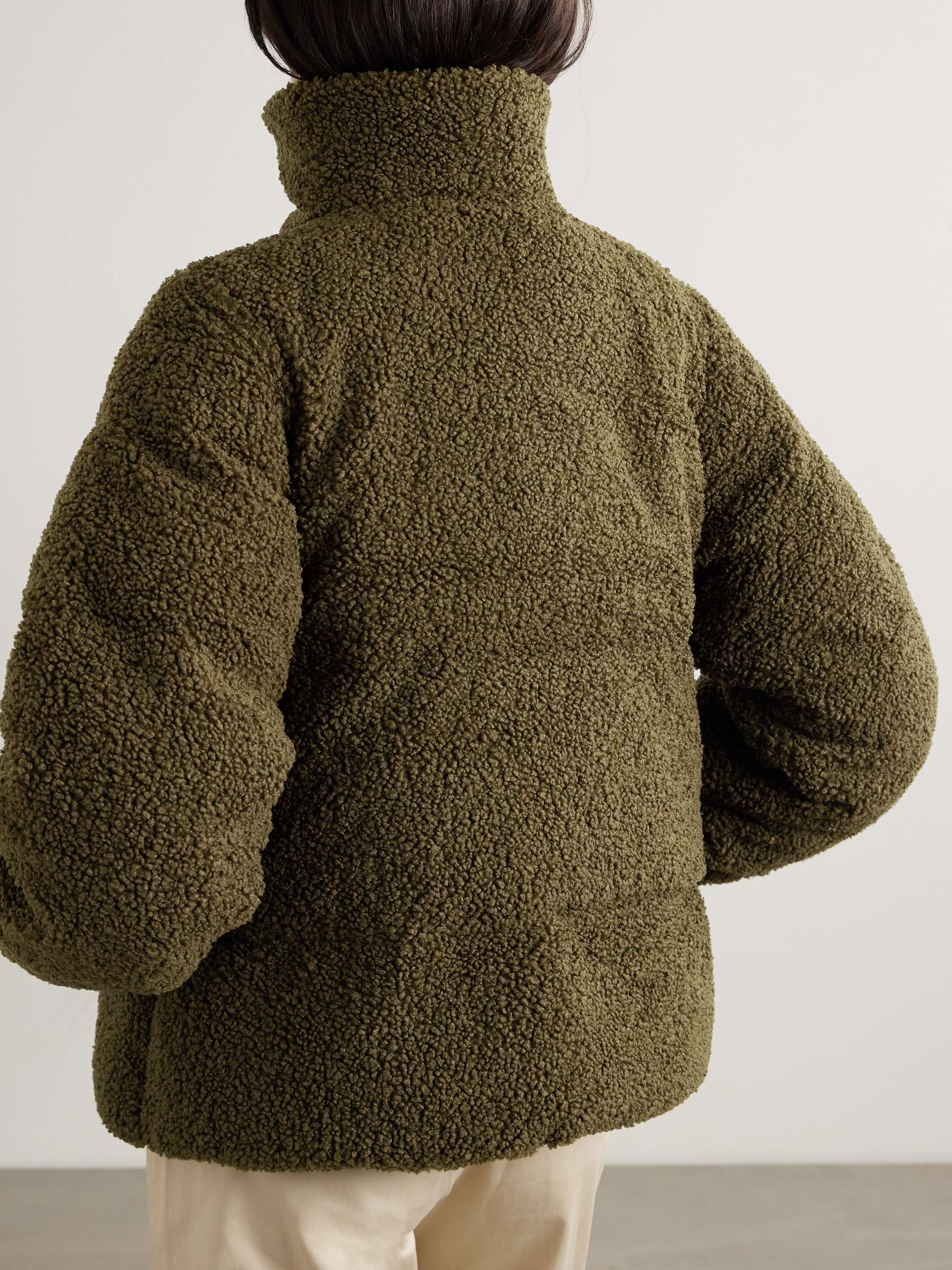 Wilkins oversized quilted padded fleece jacket view