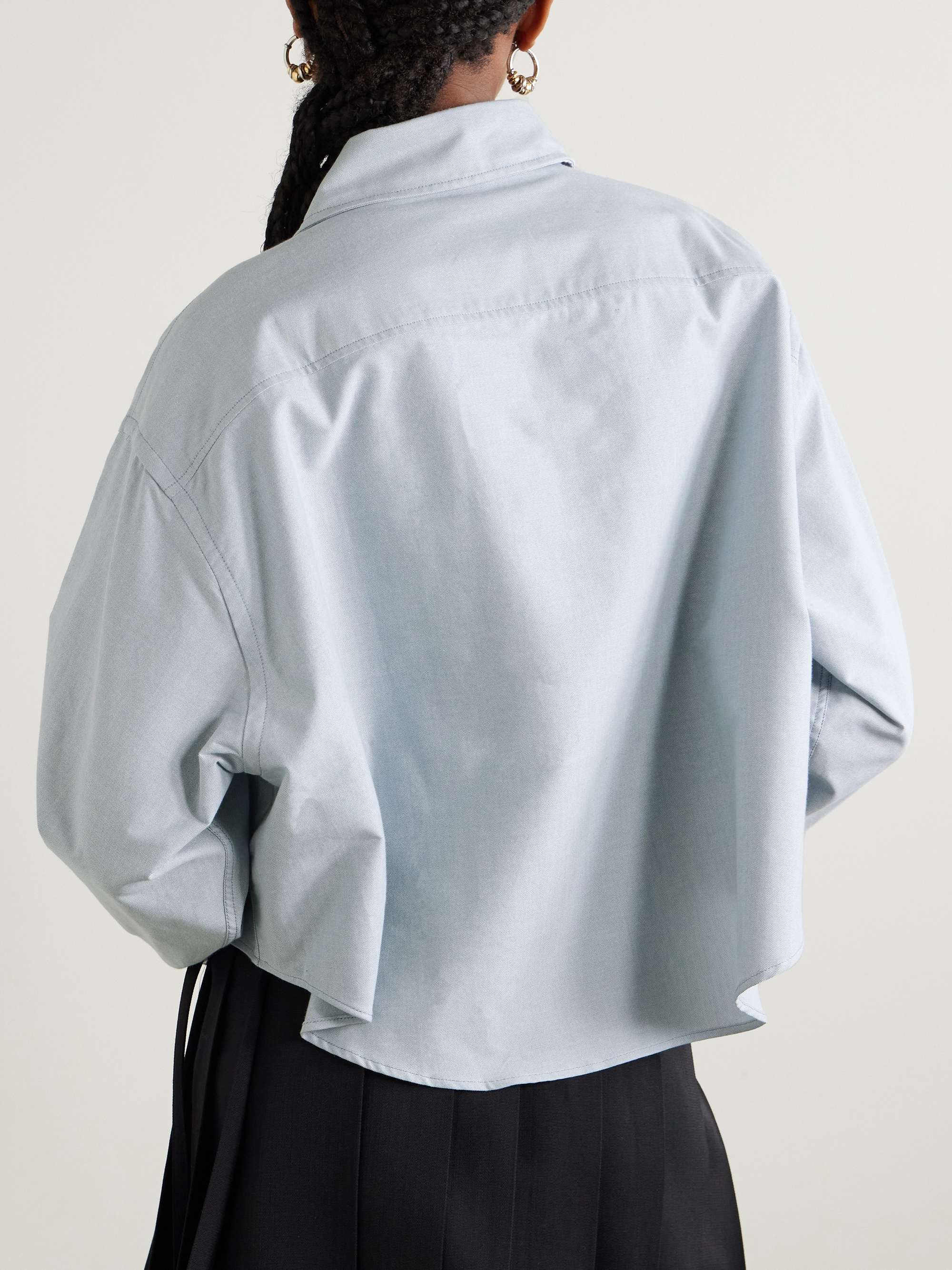 Cropped cotton Oxford shirt view