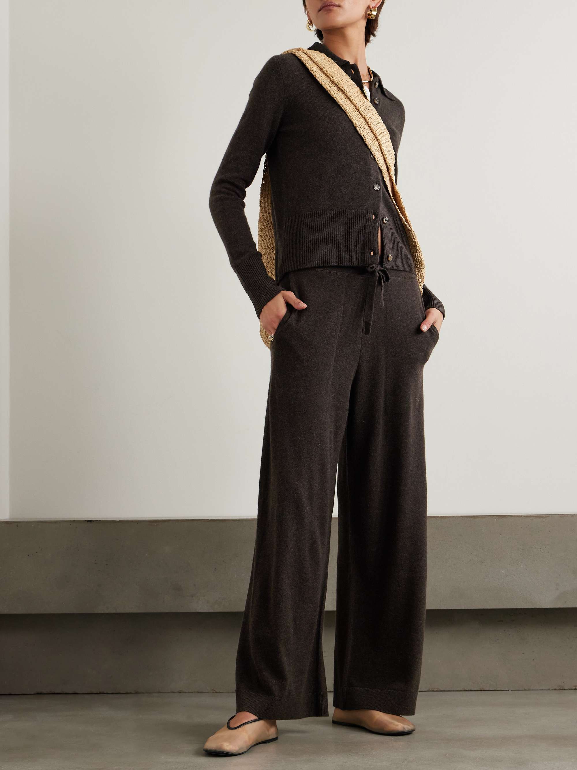 Suria organic cashmere wide-leg pants view