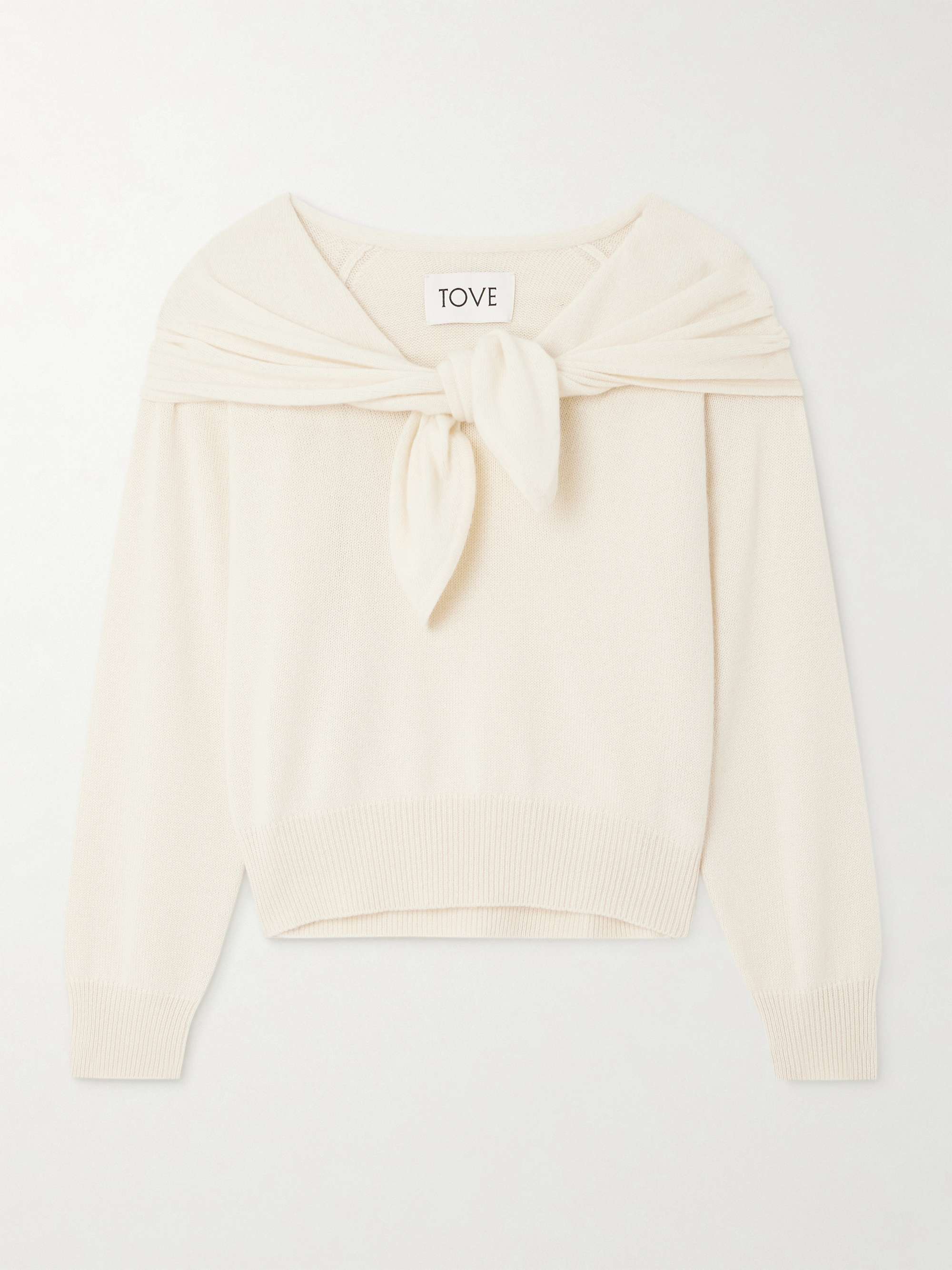 Malia tie-detailed cashmere sweater view