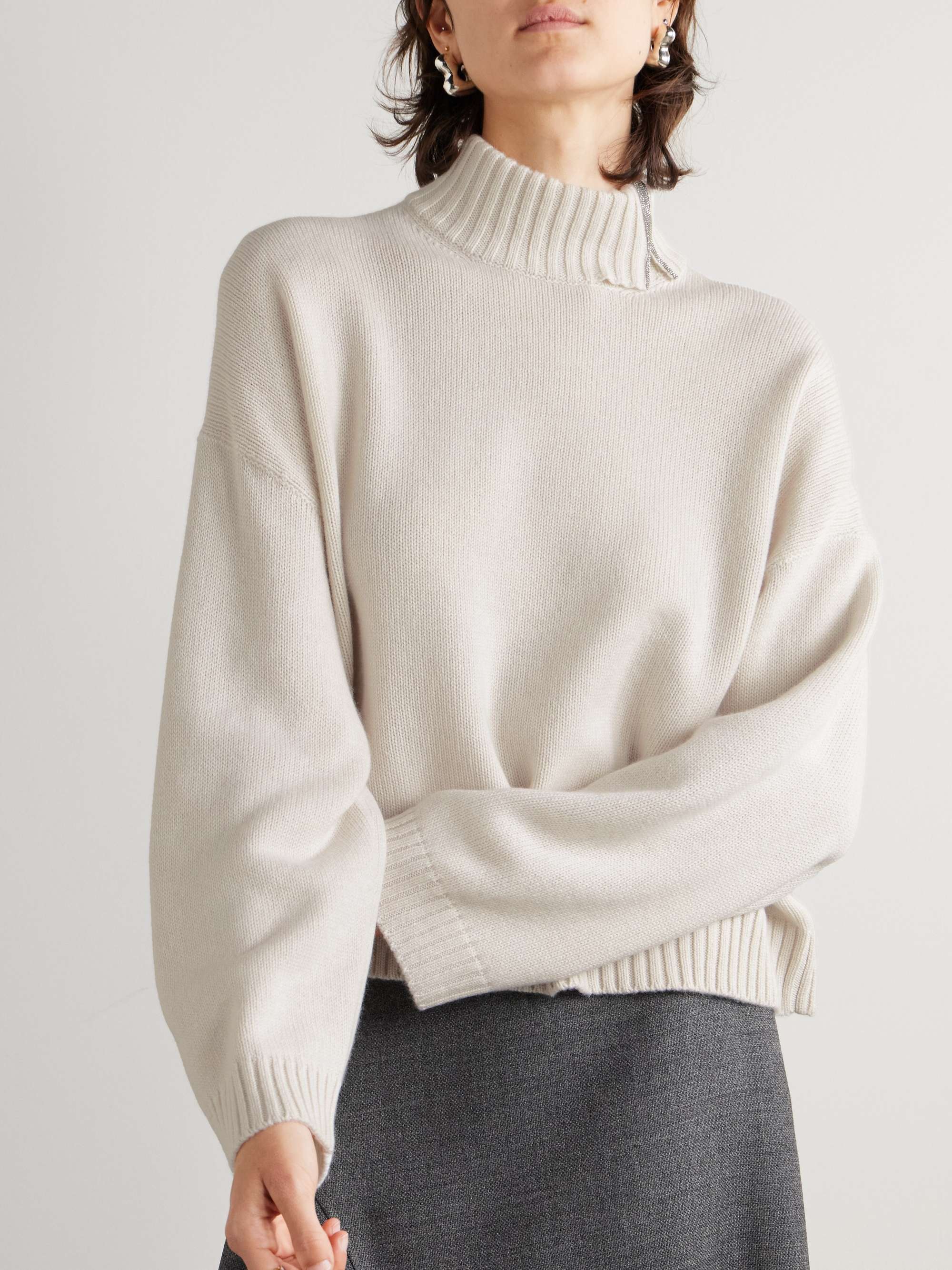 Turtleneck cashmere sweater view