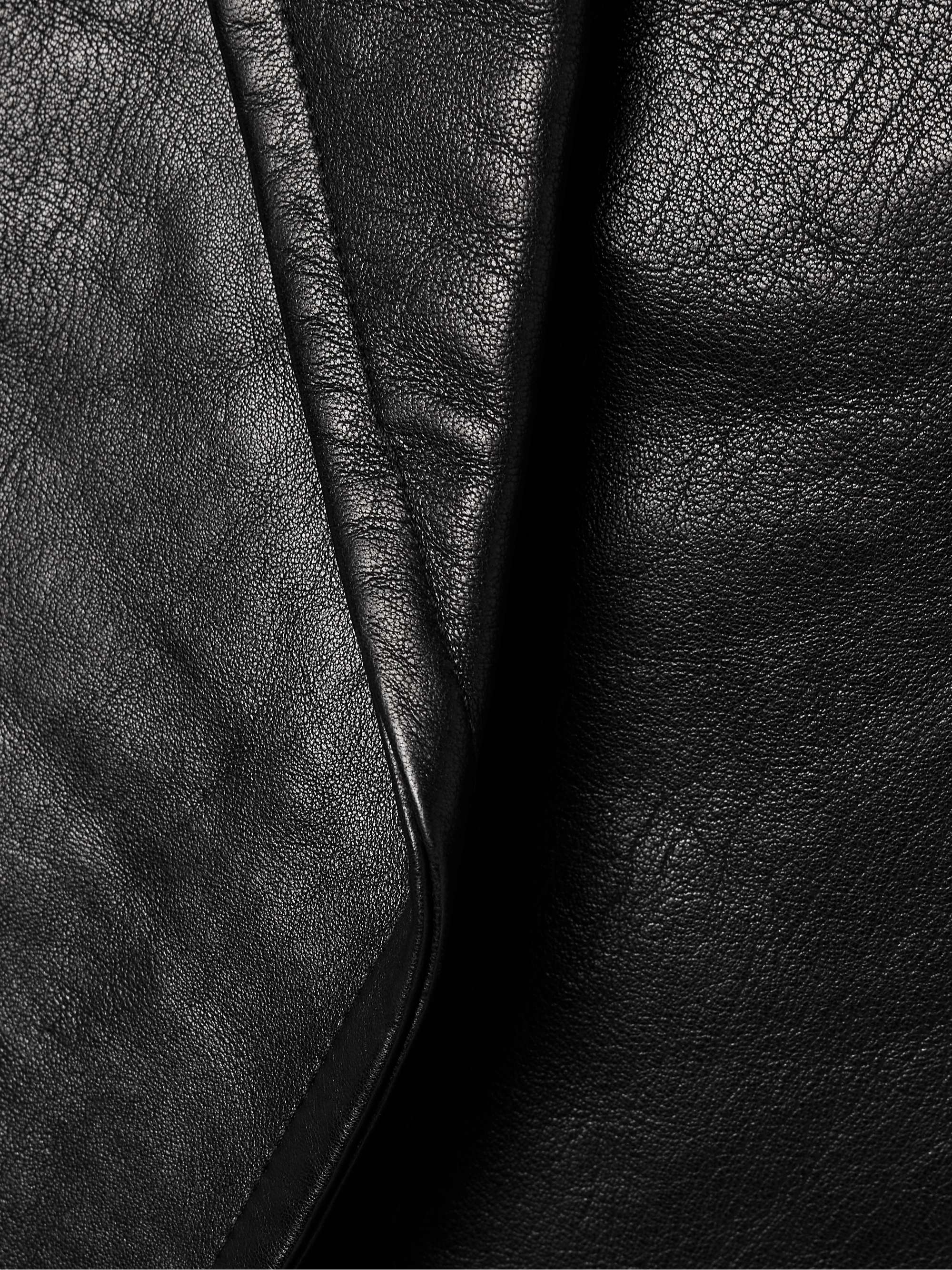 Dolores belted leather jacket view