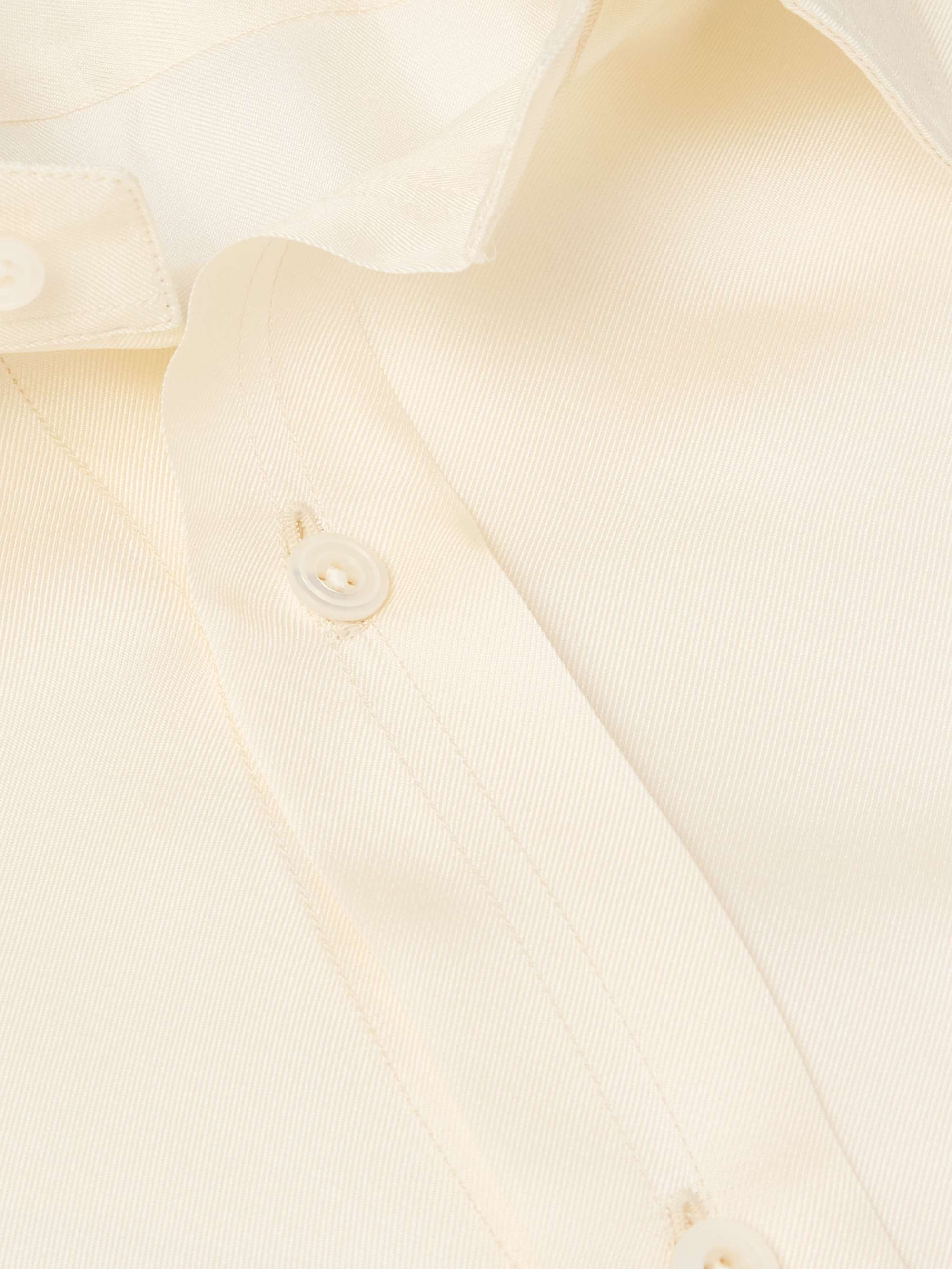 Slim-Fit Silk-Twill Shirt view
