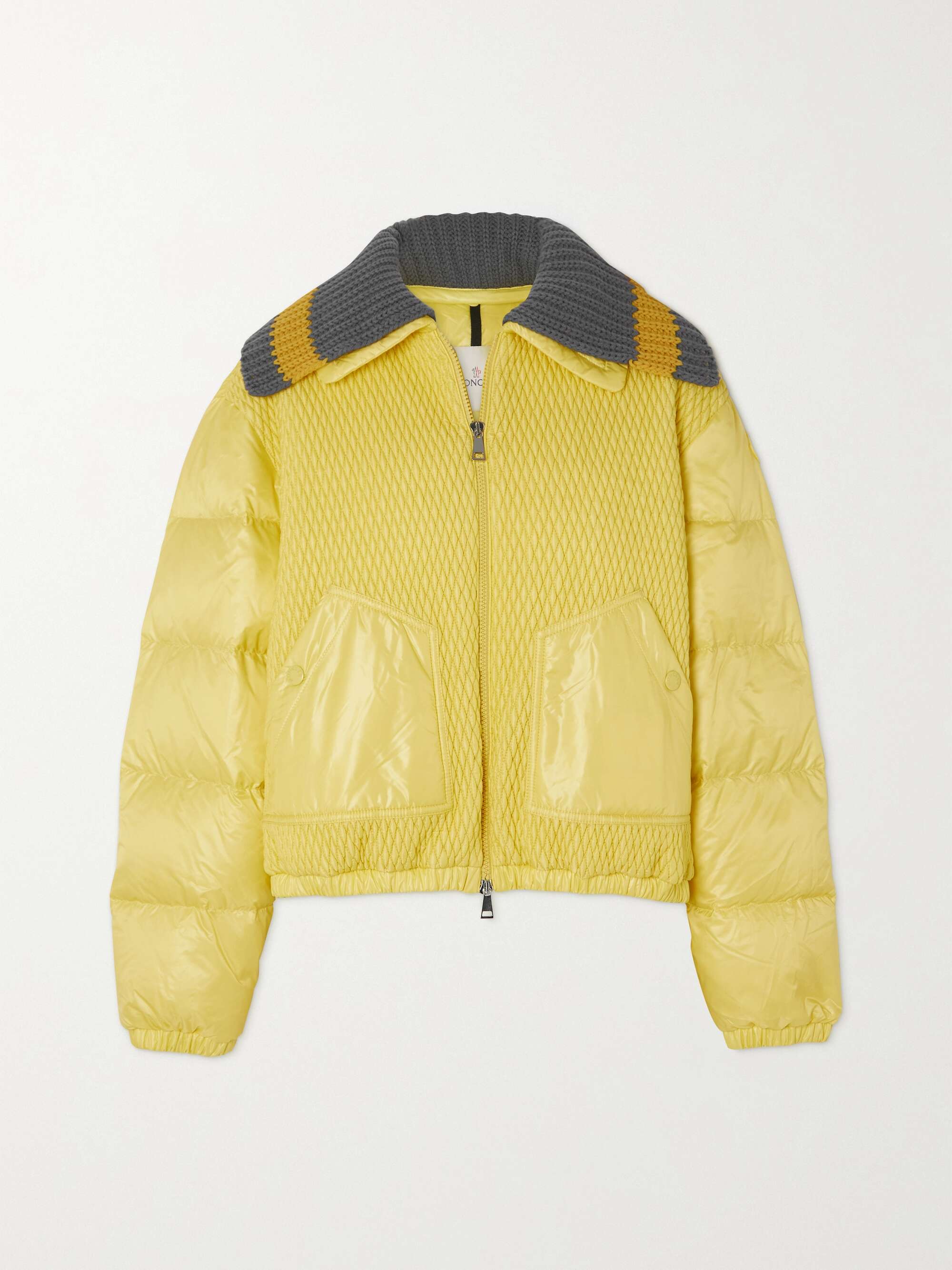 Apront cropped quilted shell down bomber jacket view