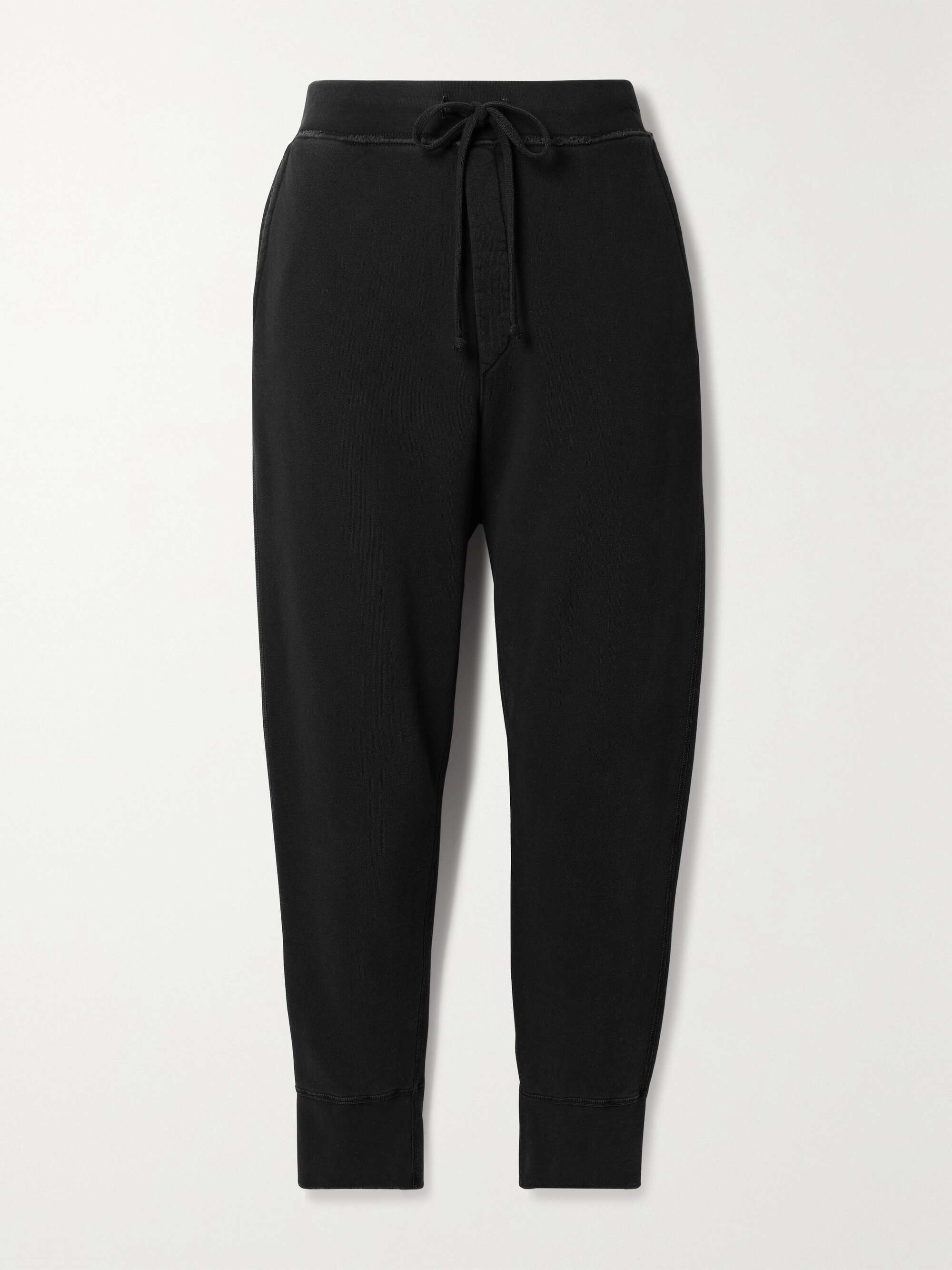 Nolan cropped cotton-jersey track pants view