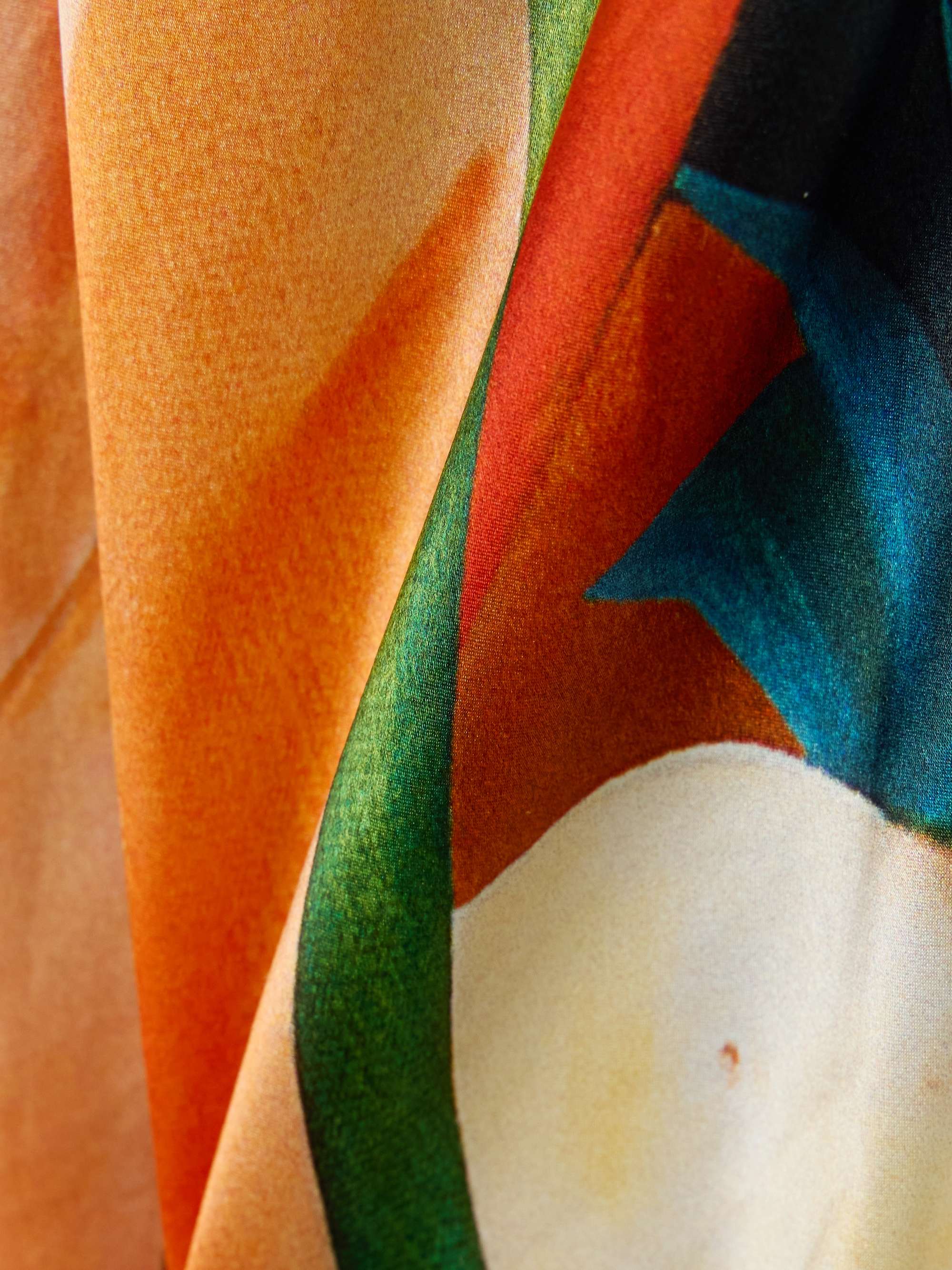 Open-back printed silk-blend satin and silk-blend chiffon maxi dress view