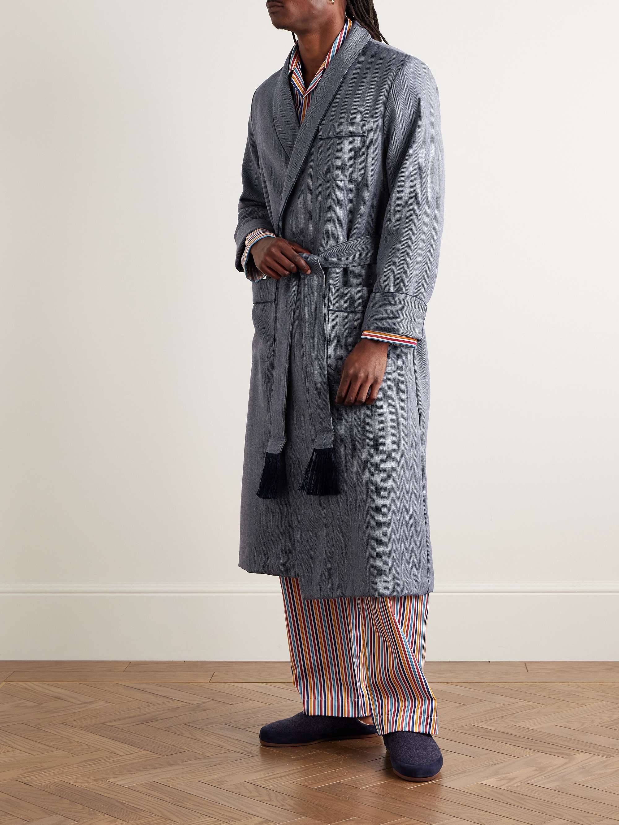 Lincoln 11 Belted Herringbone Wool Robe view