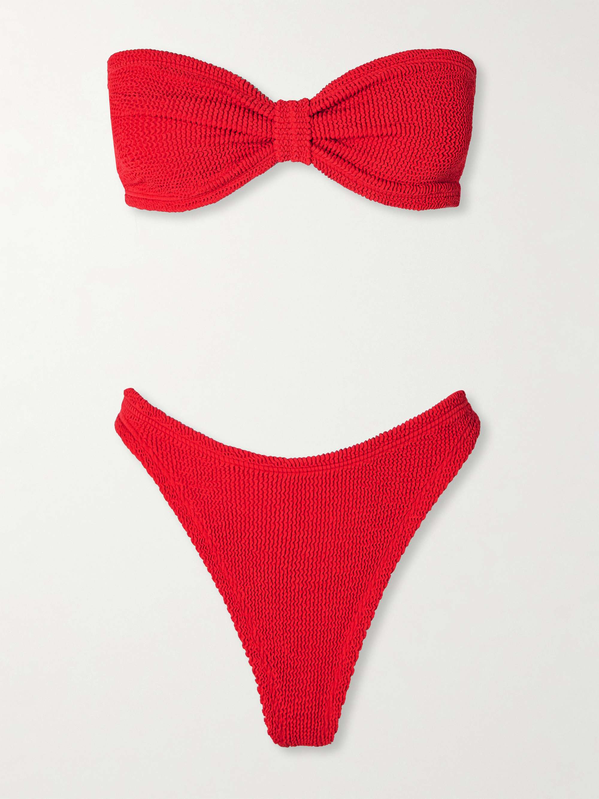 Tina twist-front seersucker bikini view