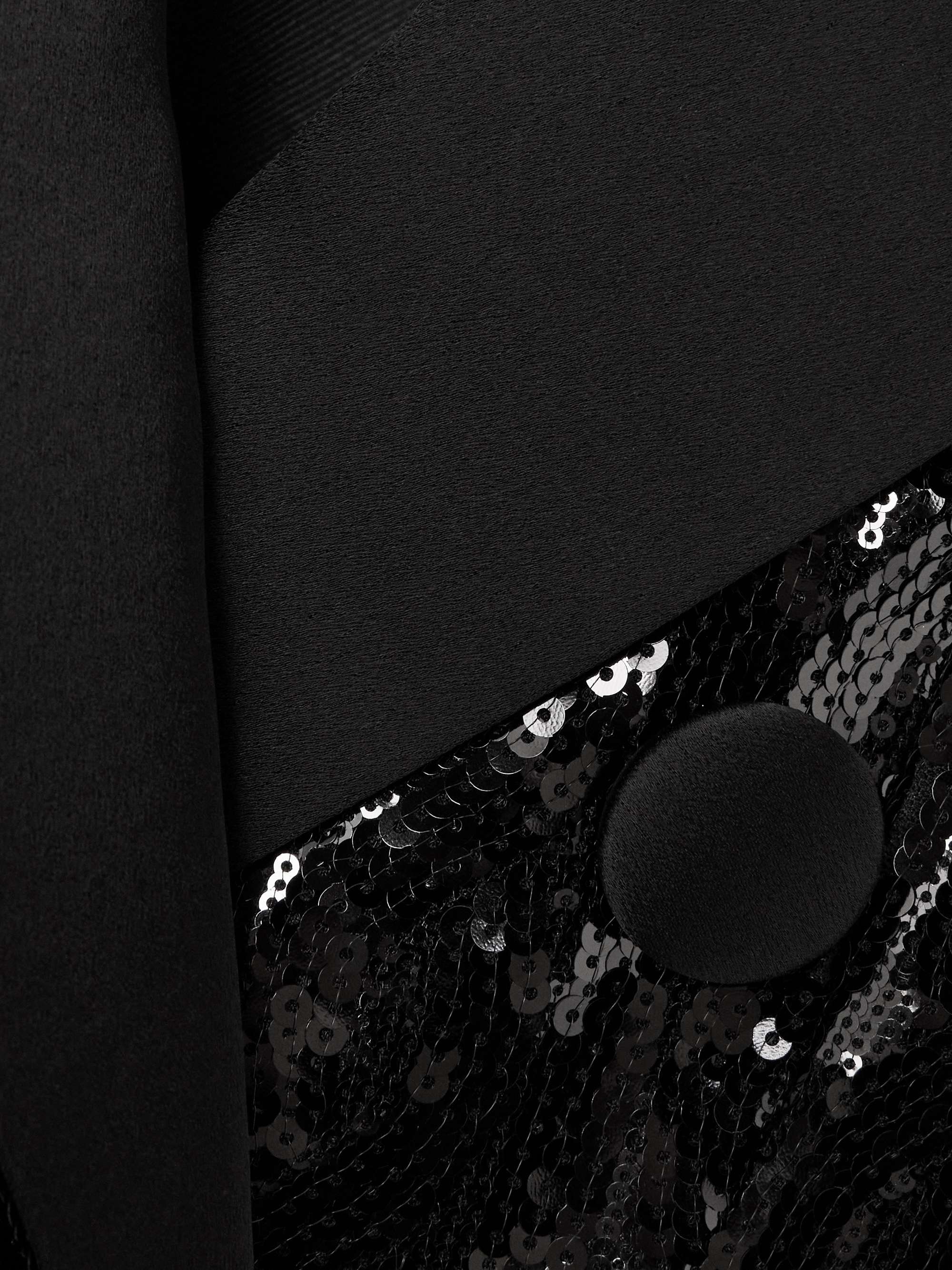 Double-breasted sequined crepe mini dress view