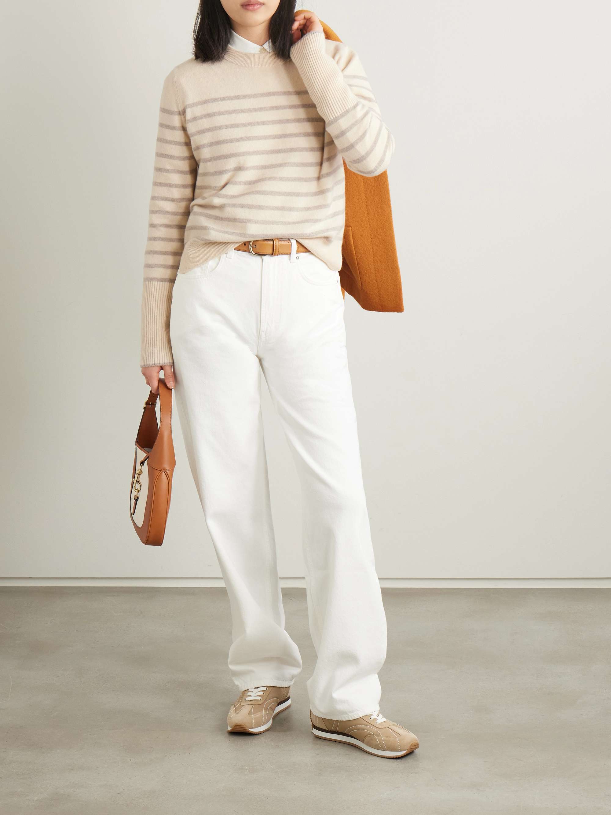 Lean Lines striped cashmere sweater view