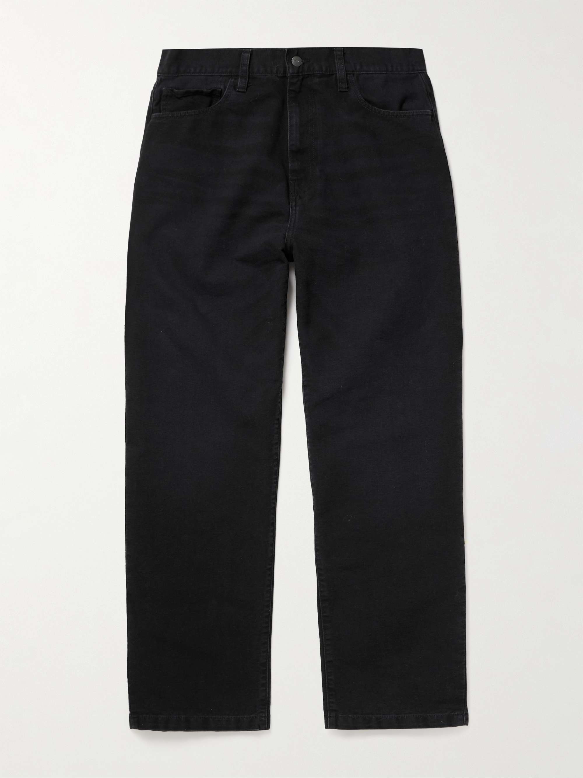 Landon Straight-Leg Organic Cotton-Canvas Trousers view