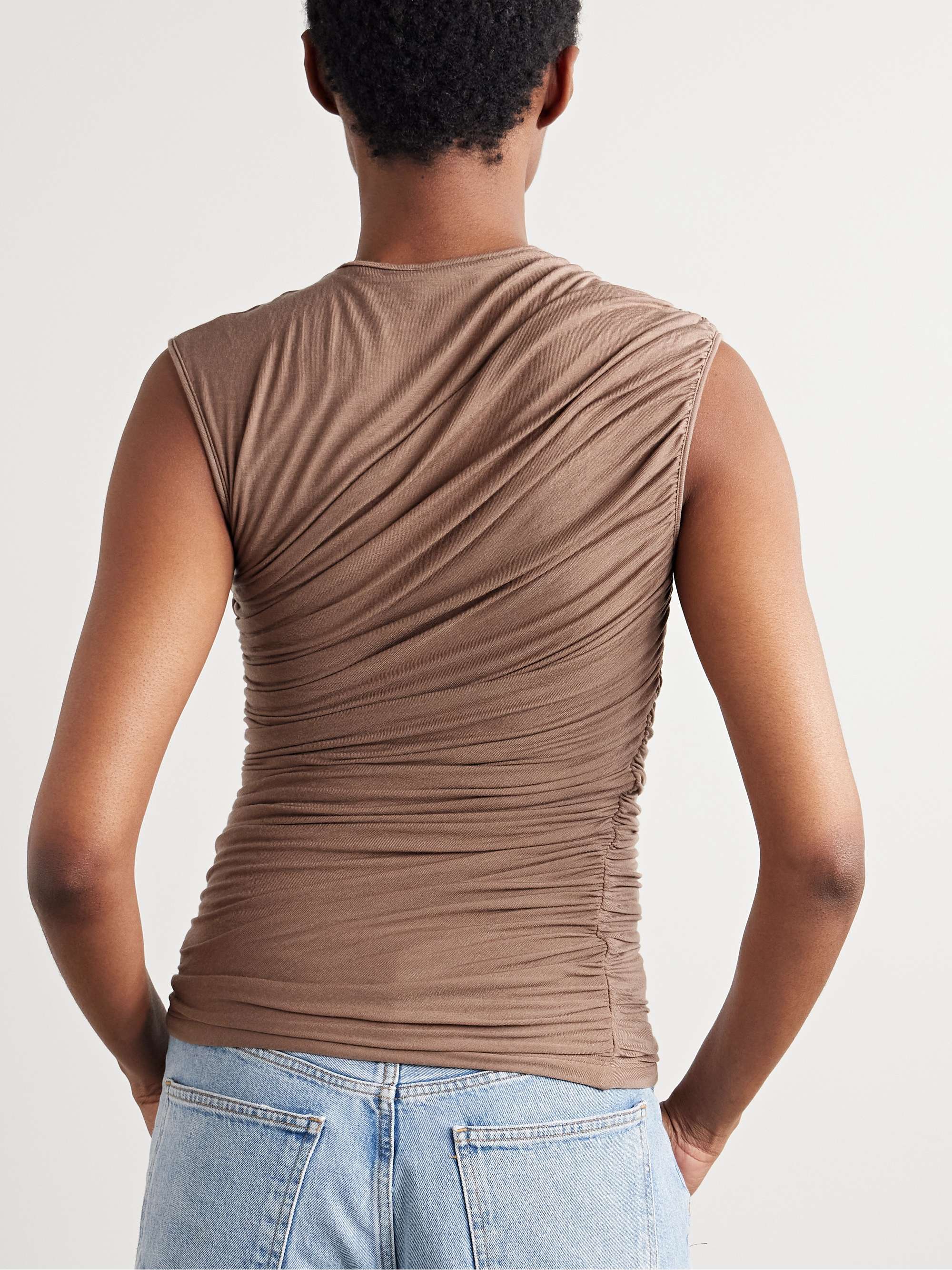 Ester ruched stretch-TENCEL™ Lyocell jersey tank view