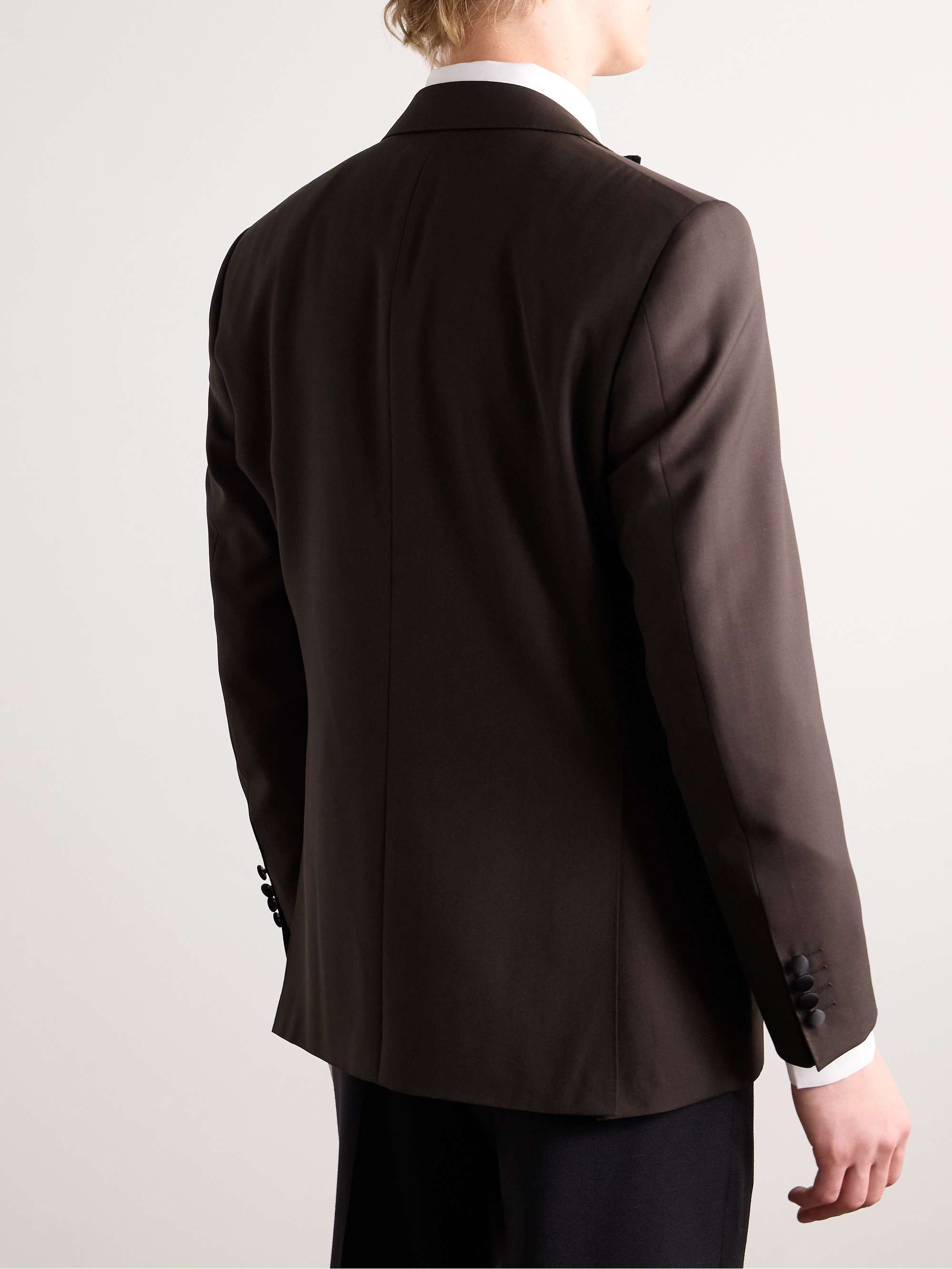 Slim-Fit Satin-Trimmed Wool Tuxedo Jacket view