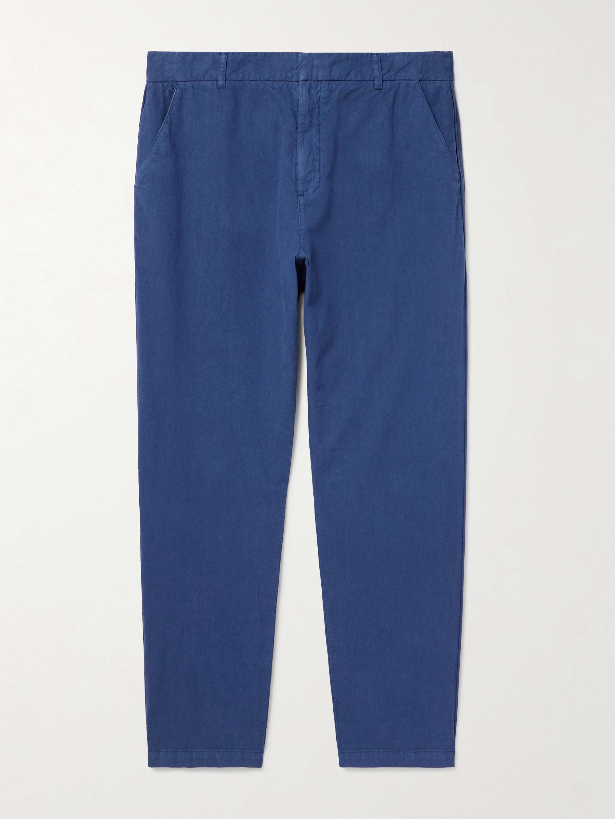 Straight-Leg Linen and Cotton-Blend Suit Trousers view