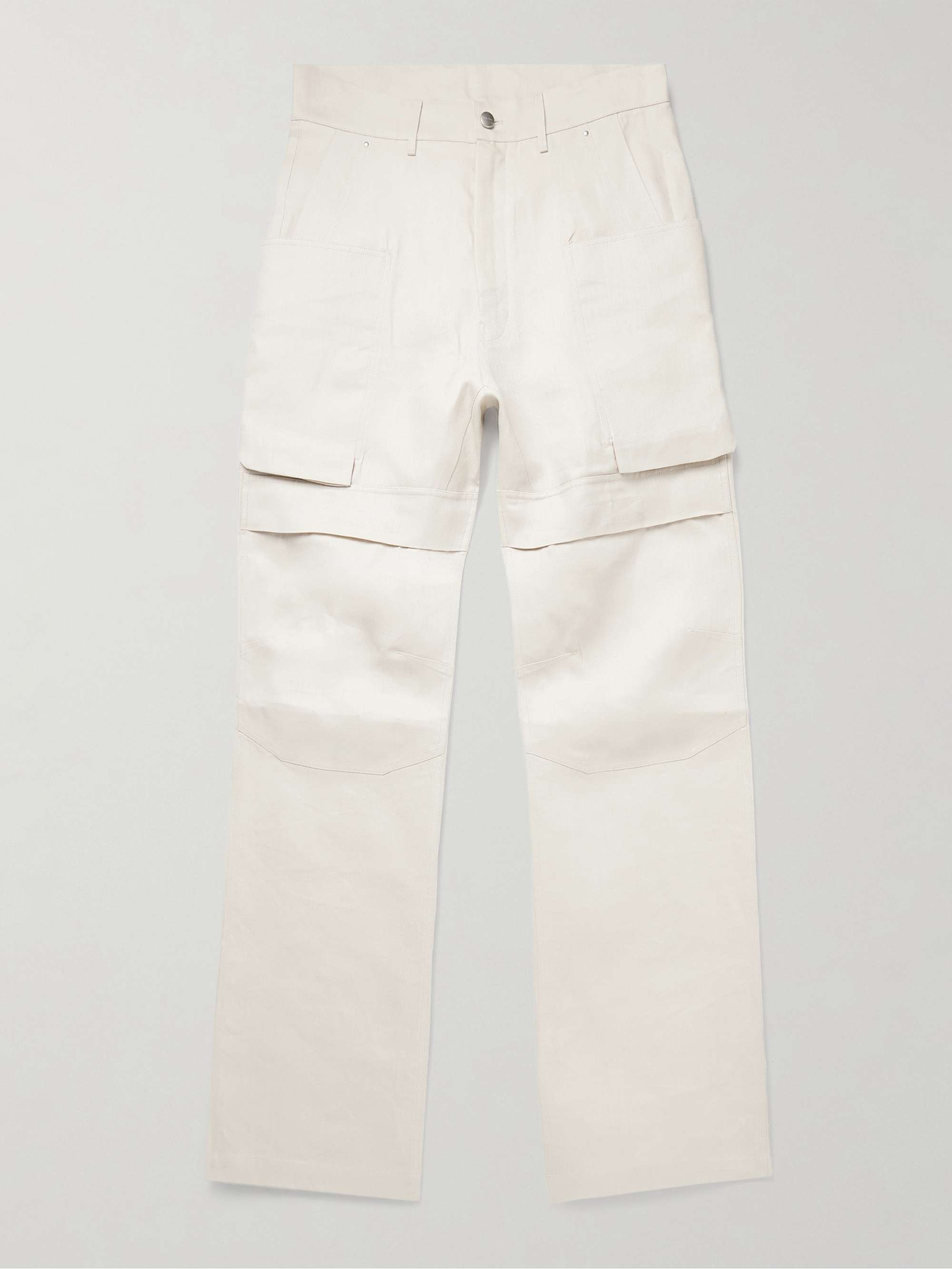 Stefan Wide-Leg Linen Cargo Trousers view