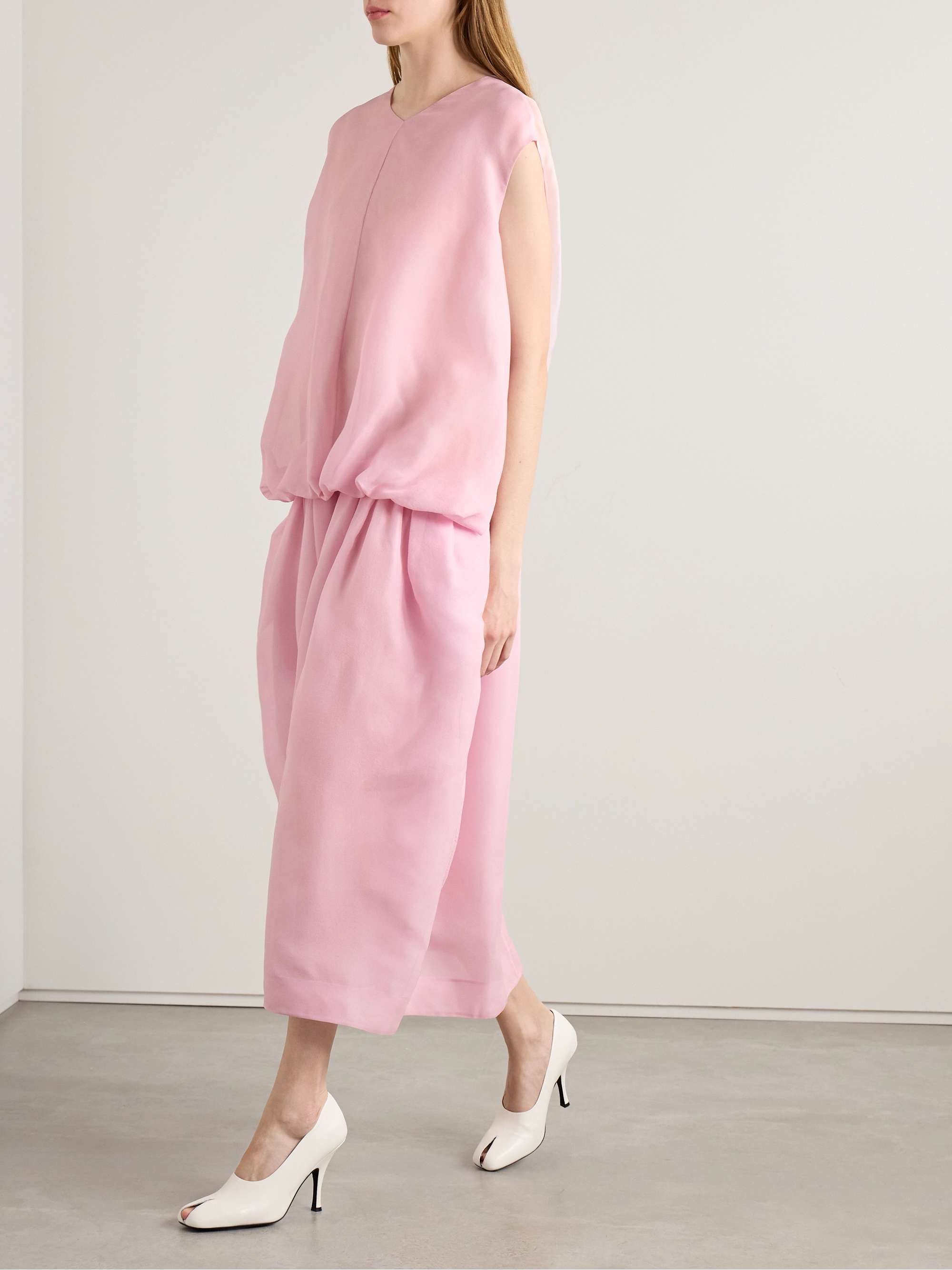 Noah gathered silk-organza midi dress view