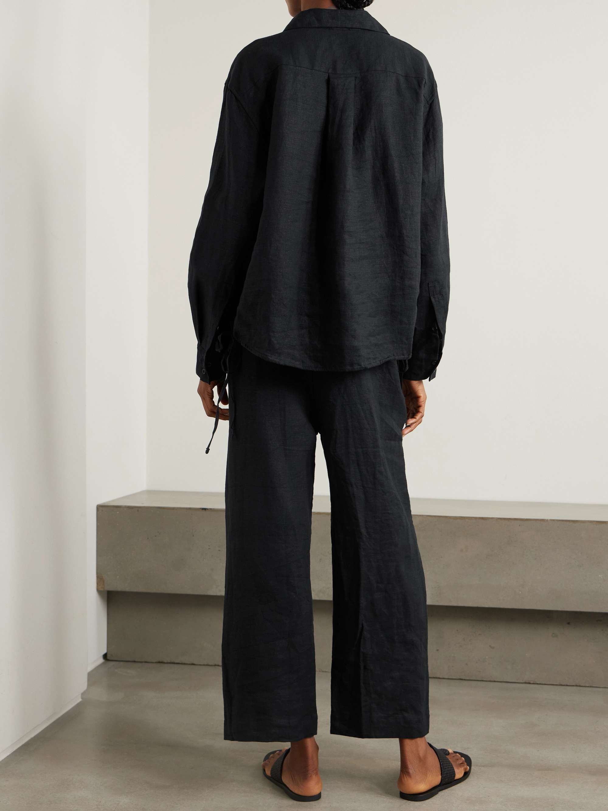 Linen shirt and pants set view