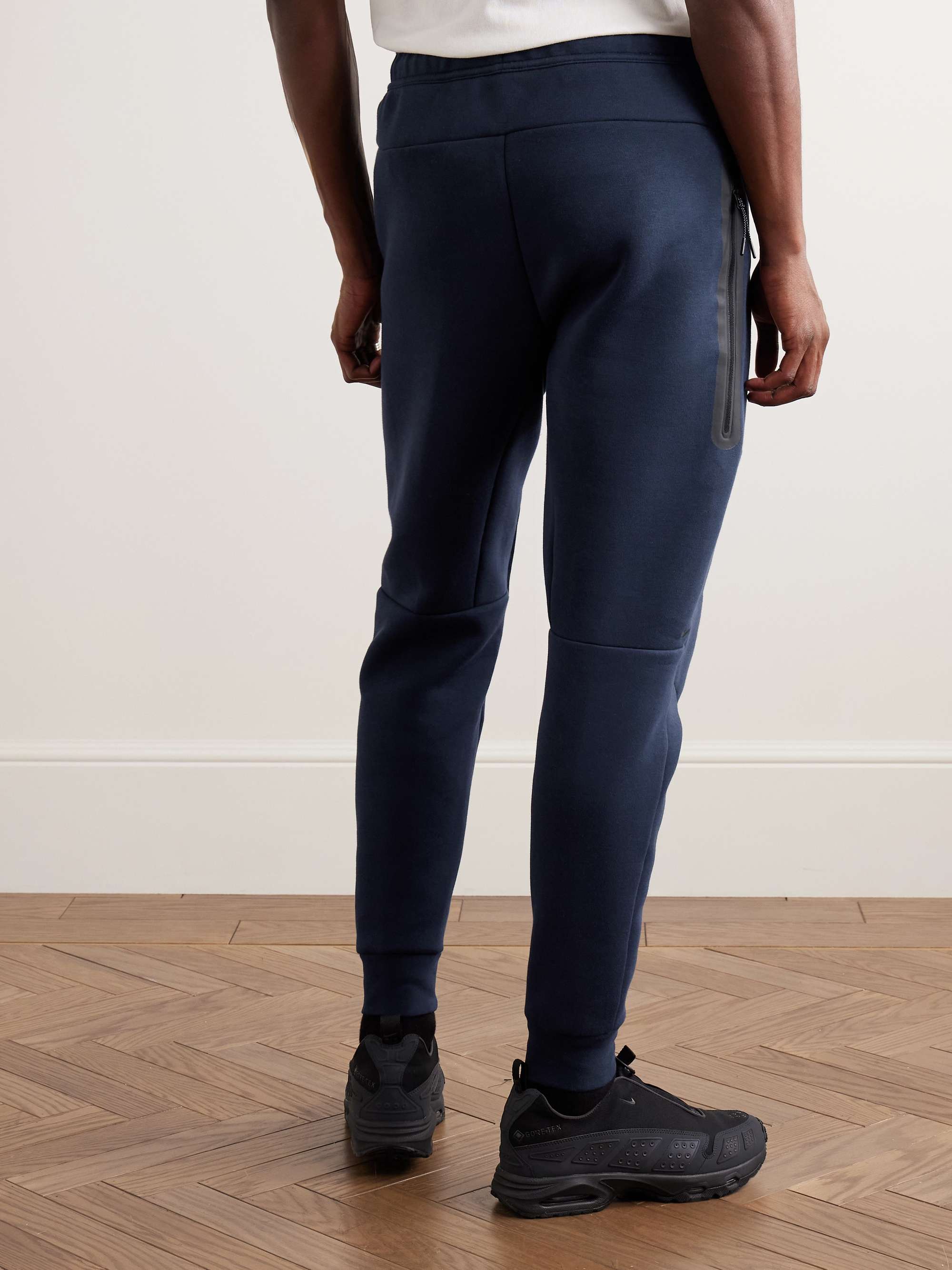 Slim-Fit Tapered Cotton-Blend Tech-Fleece Sweatpants view