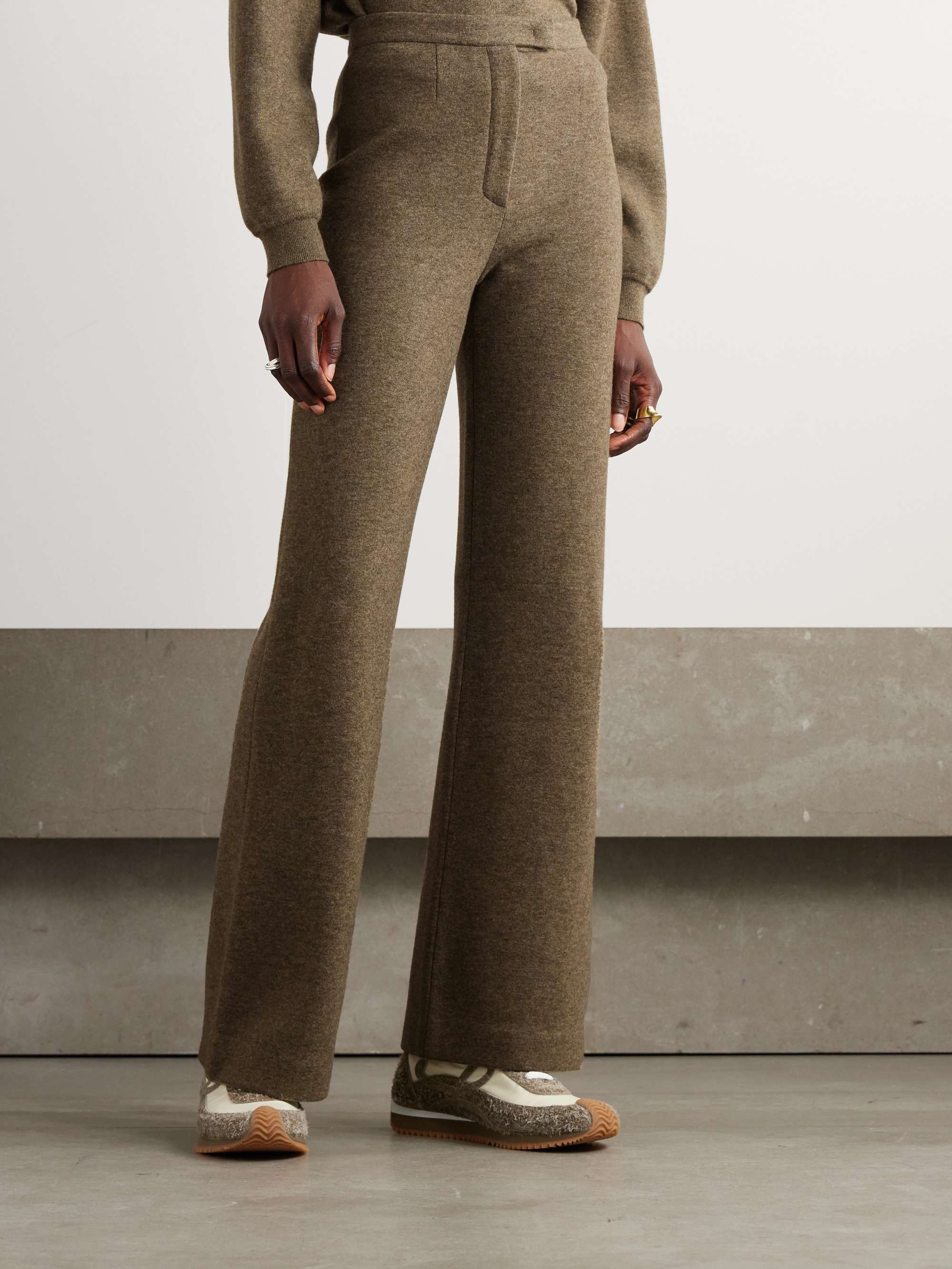 Robin cashmere-blend wide-leg pants view