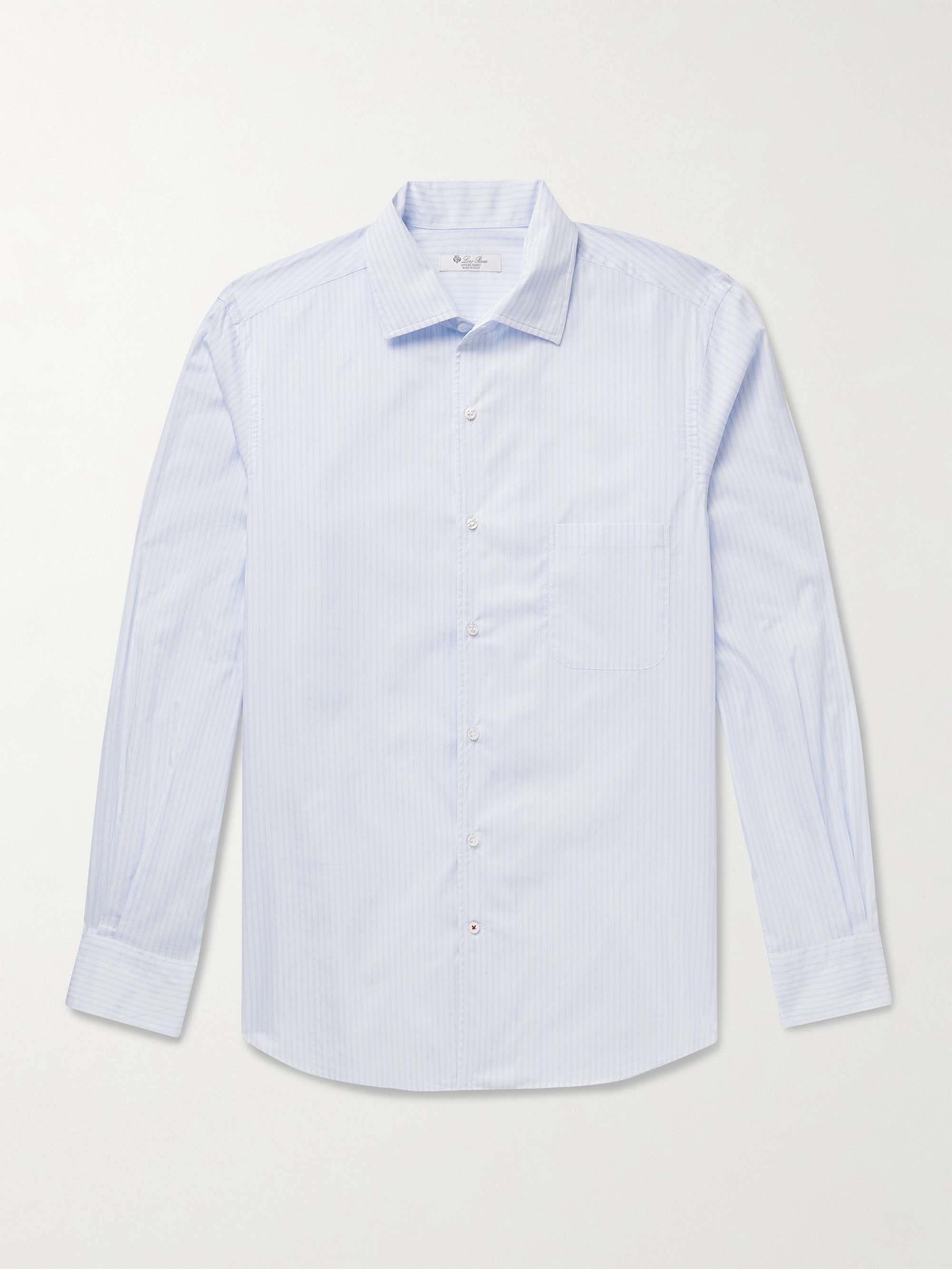André Striped Cotton-Poplin Shirt view
