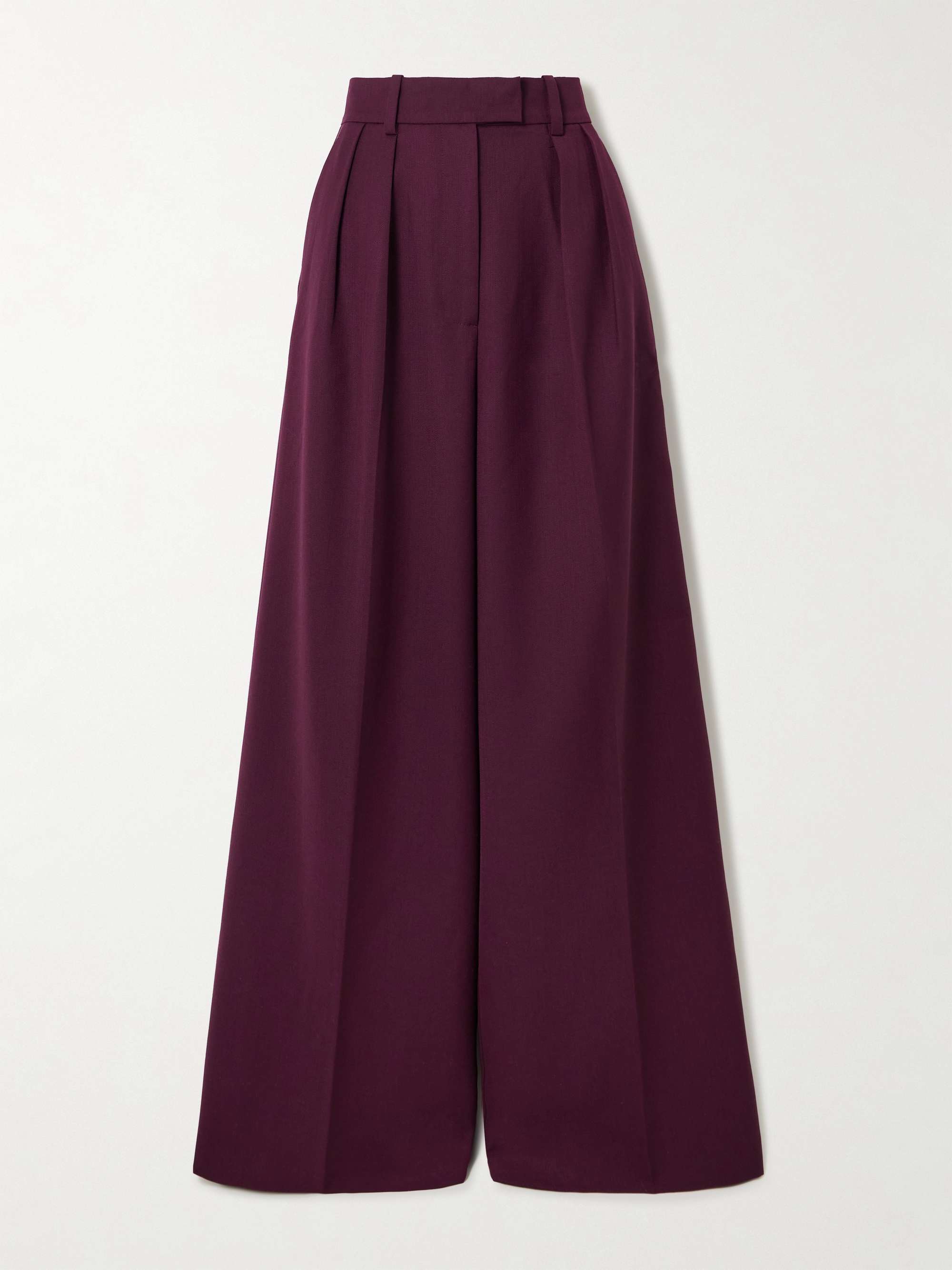 Lou pleated woven wide-leg pants view