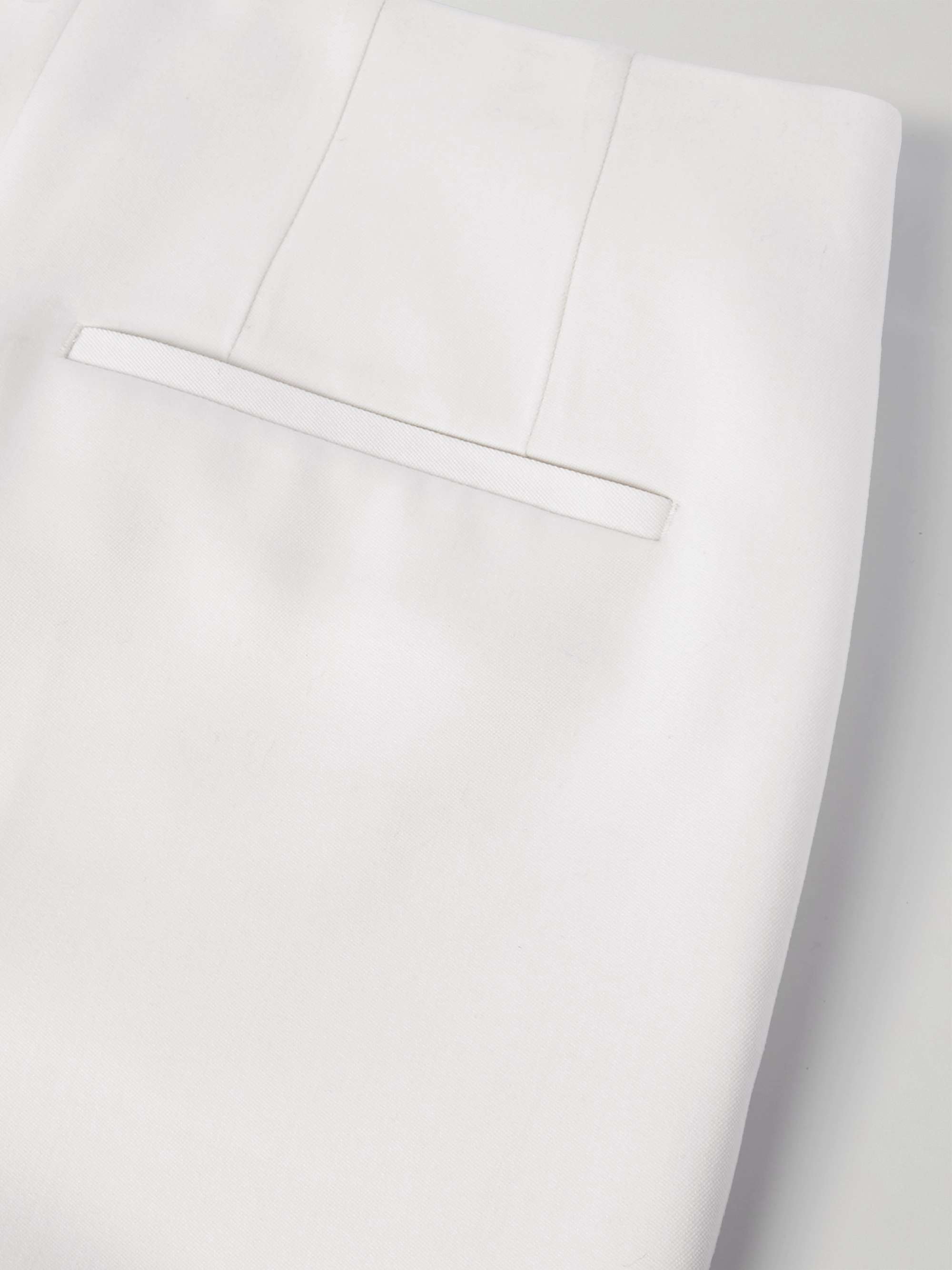 Straight-Leg Wool-Twill Suit Trousers view