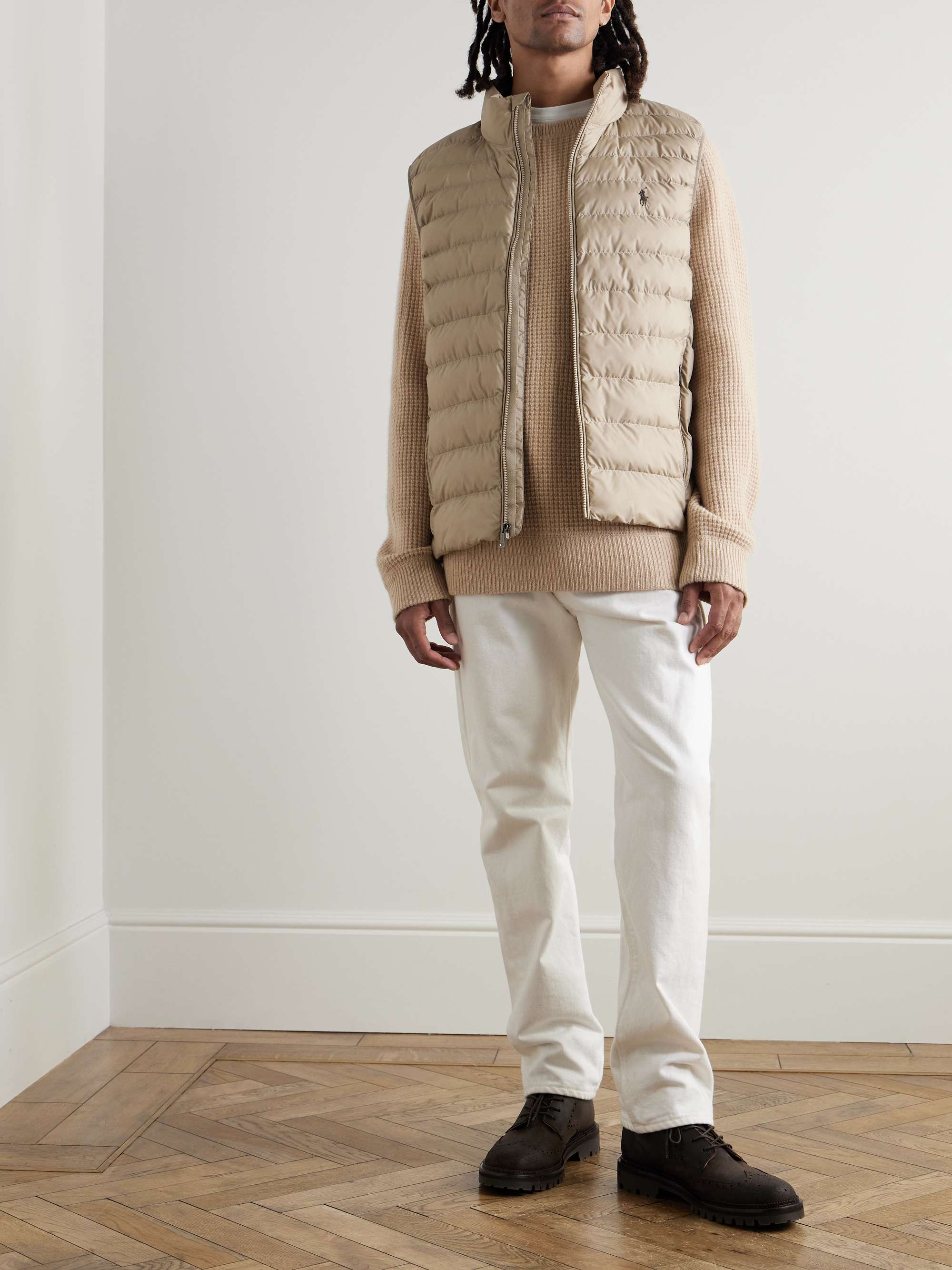 Logo-Embroidered Waffle-Knit Wool and Alpaca-Blend Sweater view