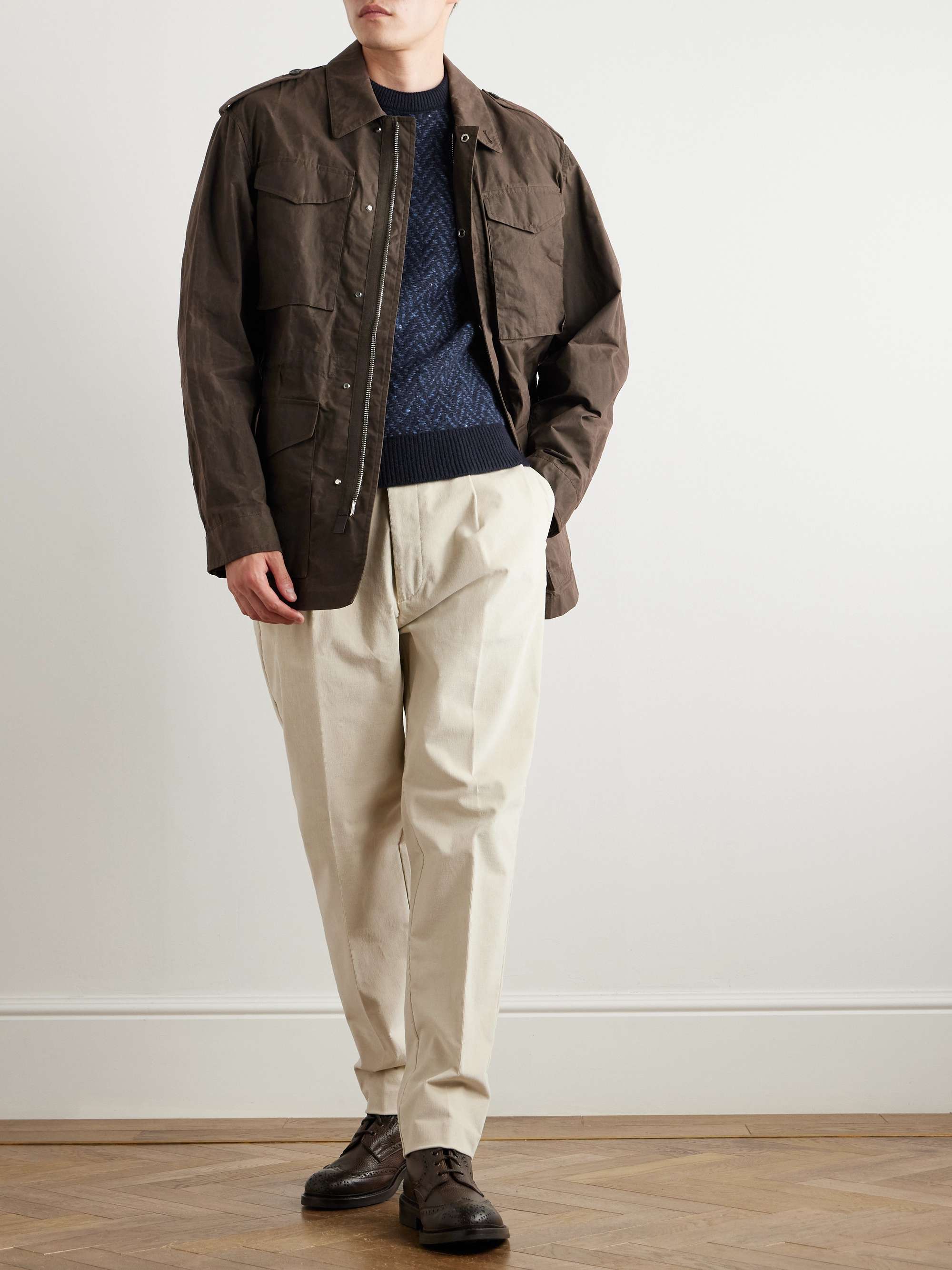 Hertford Herringbone Cashmere Sweater view