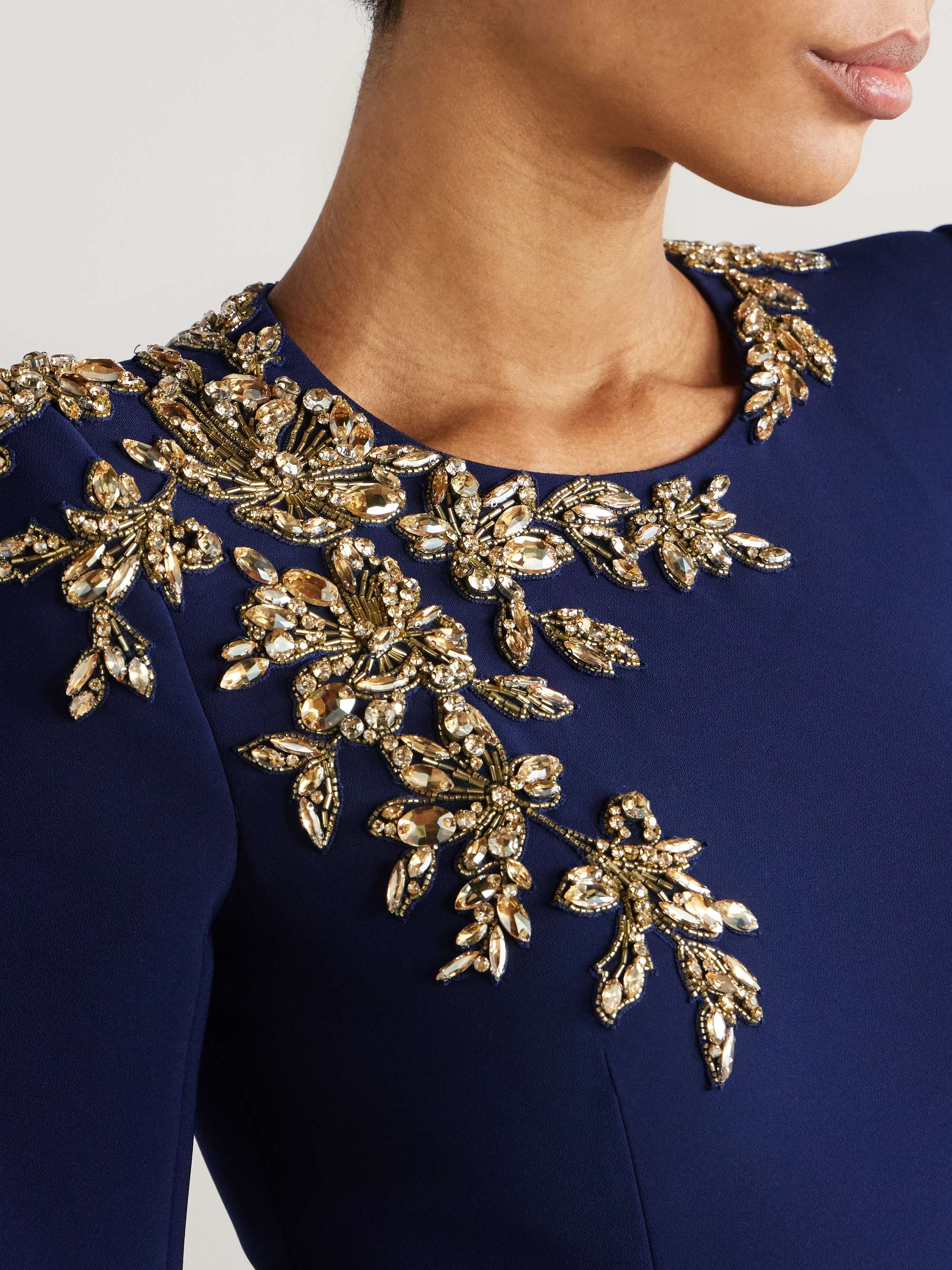 Embellished crepe jumpsuit view