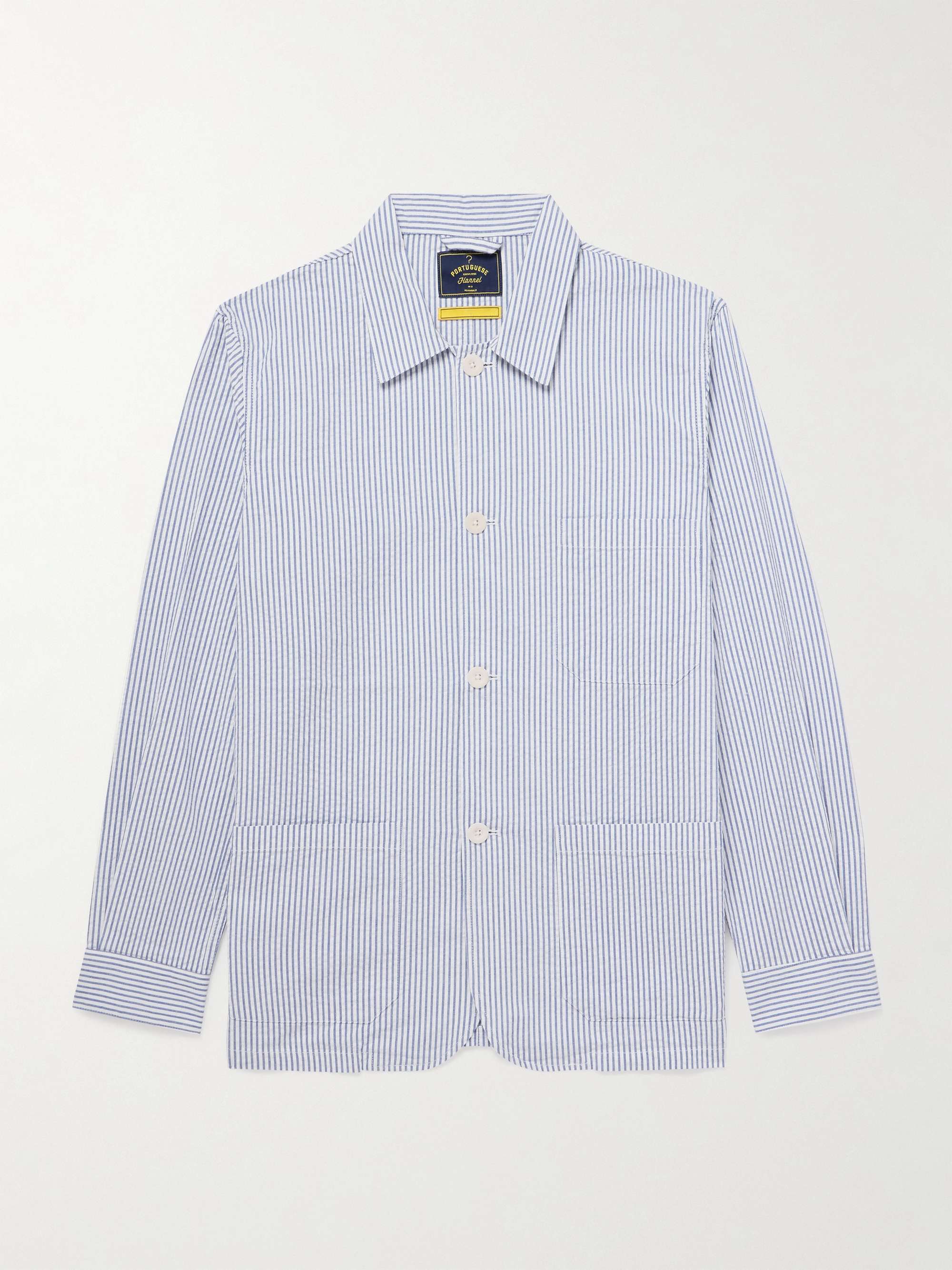 Striped Cotton-Seersucker Overshirt view