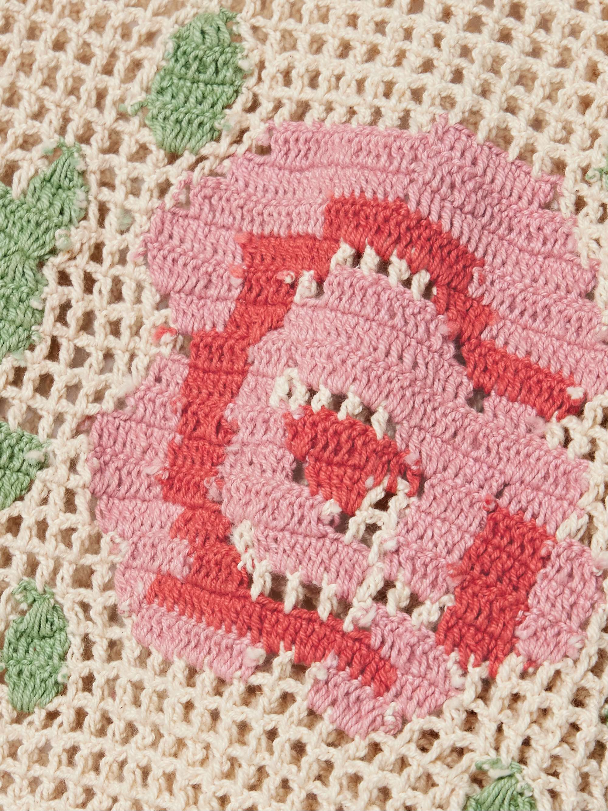 Emery embroidered crocheted cotton shirt view