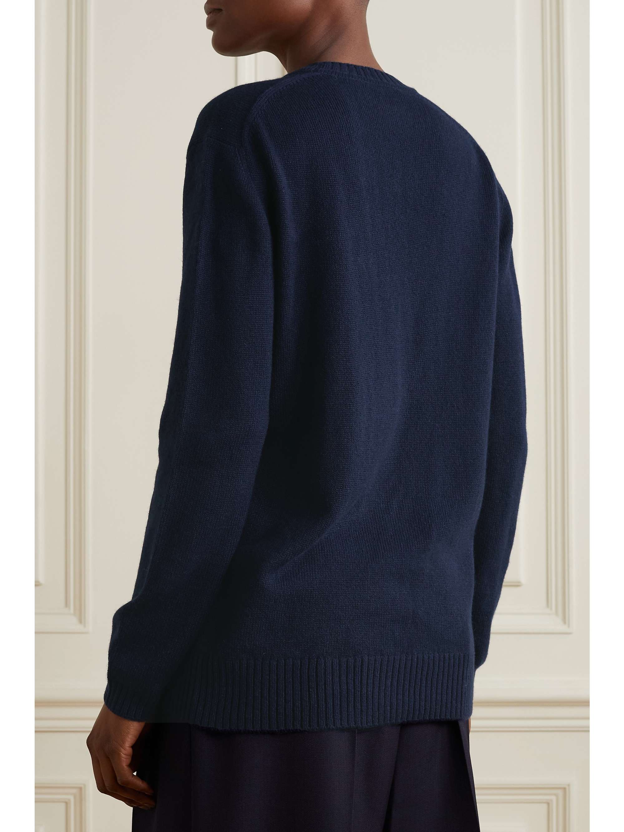 Horsebit-detailed cashmere cardigan view