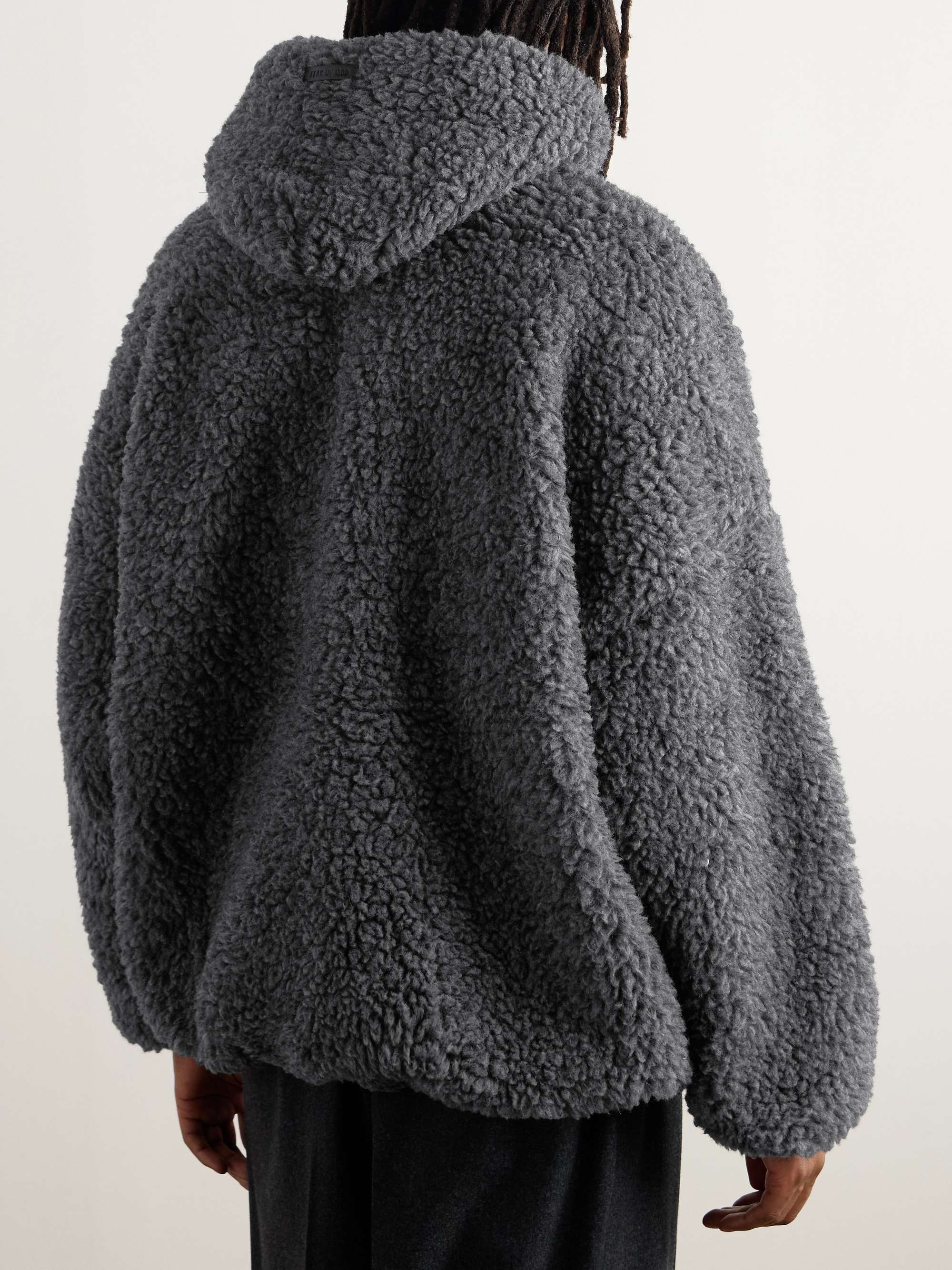 Oversized Wool-Blend Fleece Hoodie view