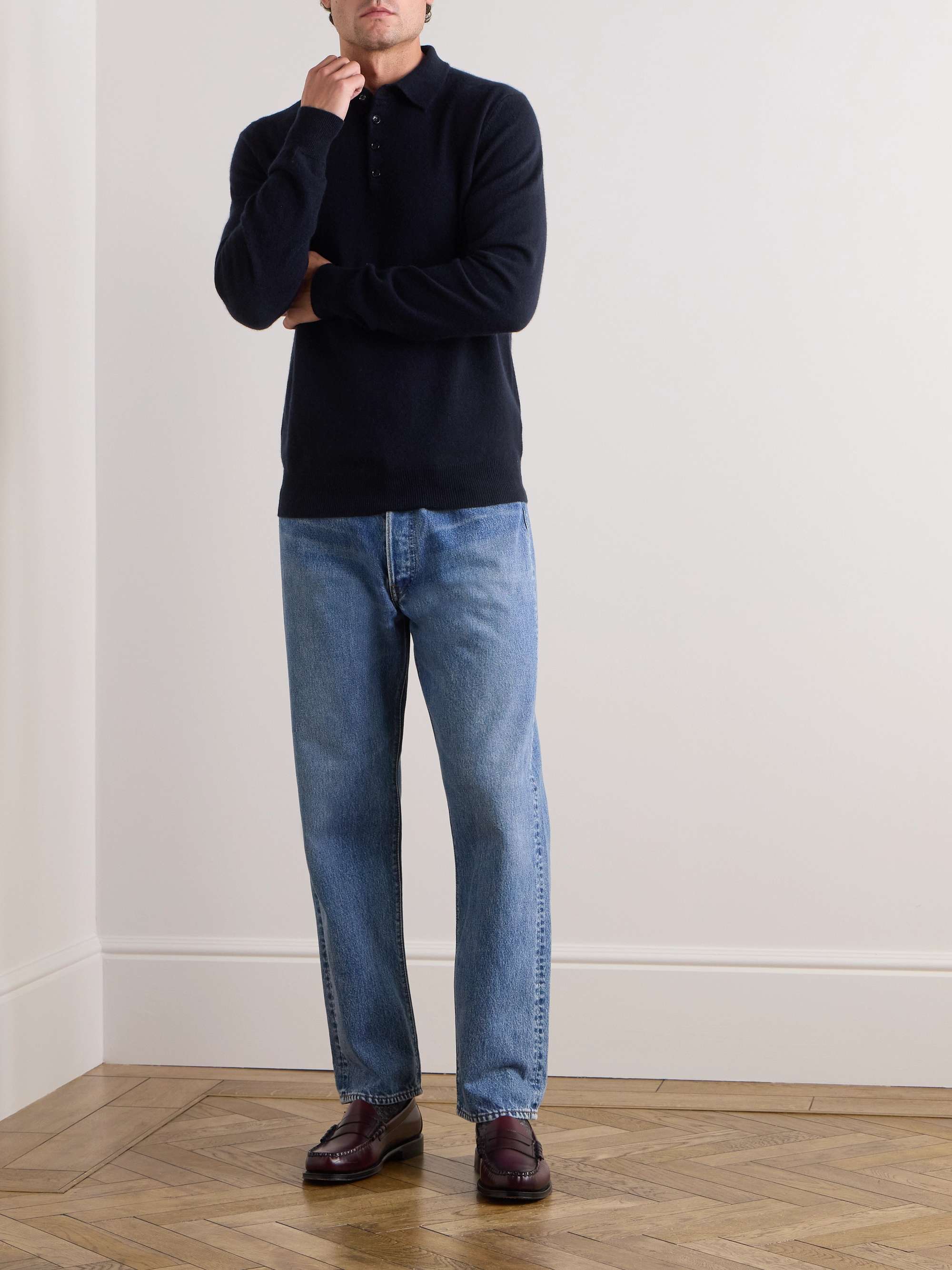 Cashmere Polo Sweater view