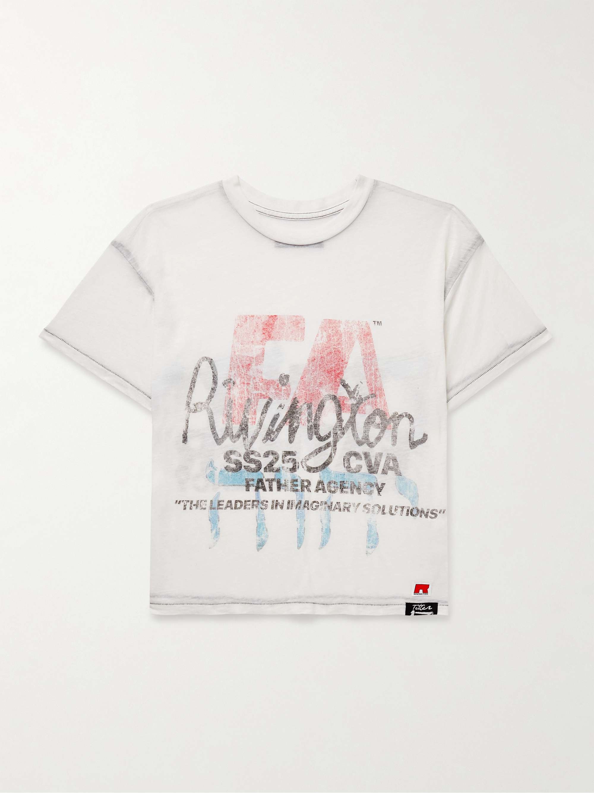 Leaders Logo-Print Stone-Washed Jersey T-Shirt view