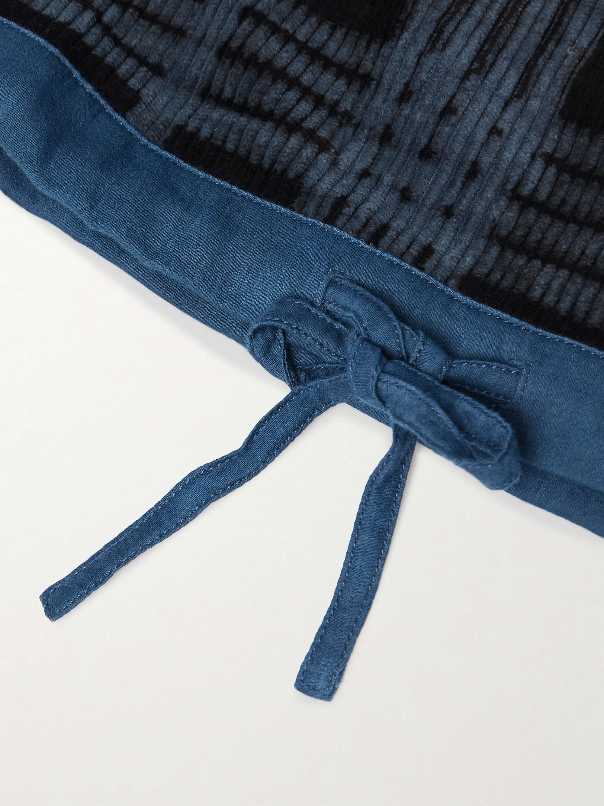 Polite Logo-Embroidered Checked Organic Cotton-Corduroy Sweatshirt view