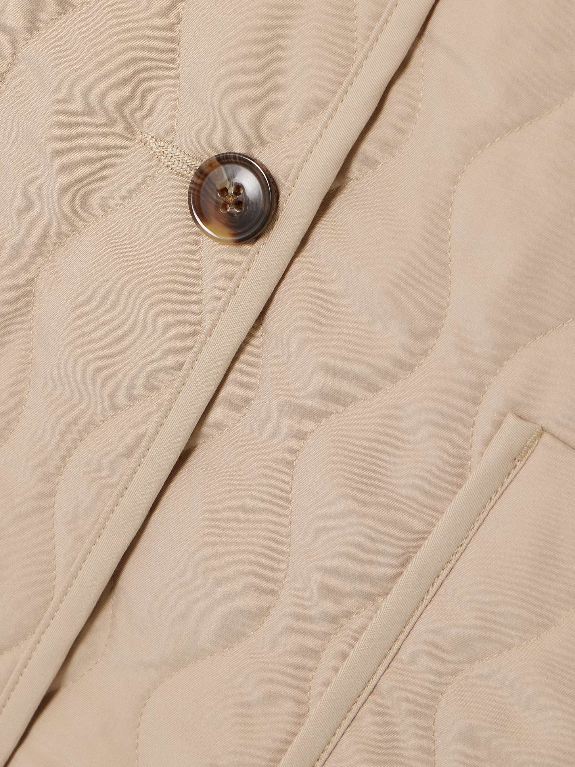 Quilted padded twill vest view