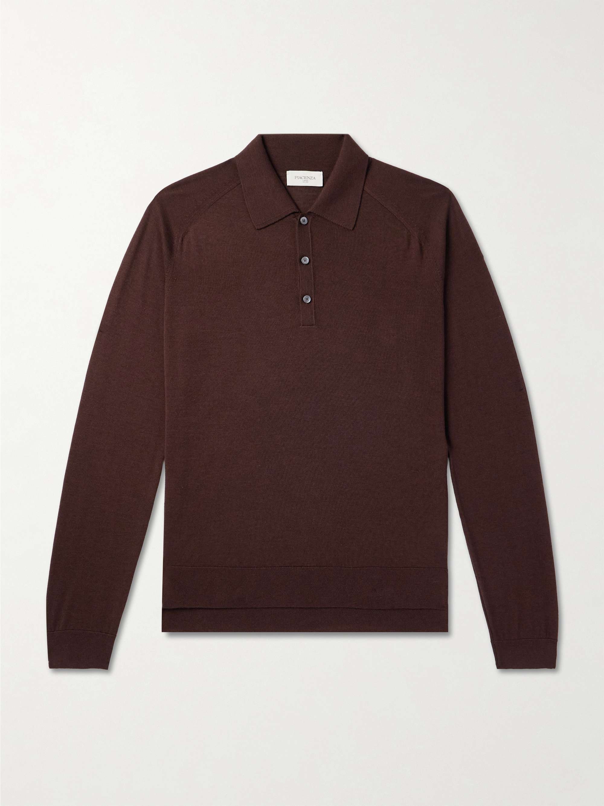 Wool, Silk and Cashmere-Blend Polo Shirt view