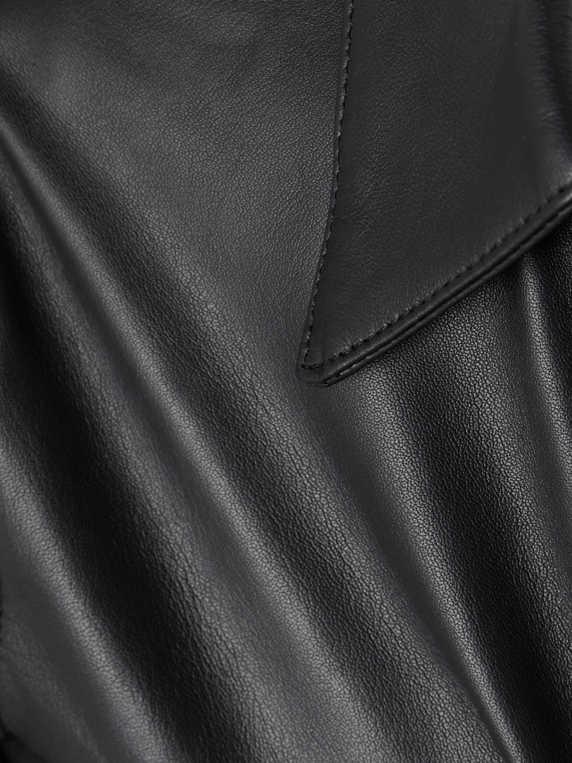 Auto paneled leather jacket view