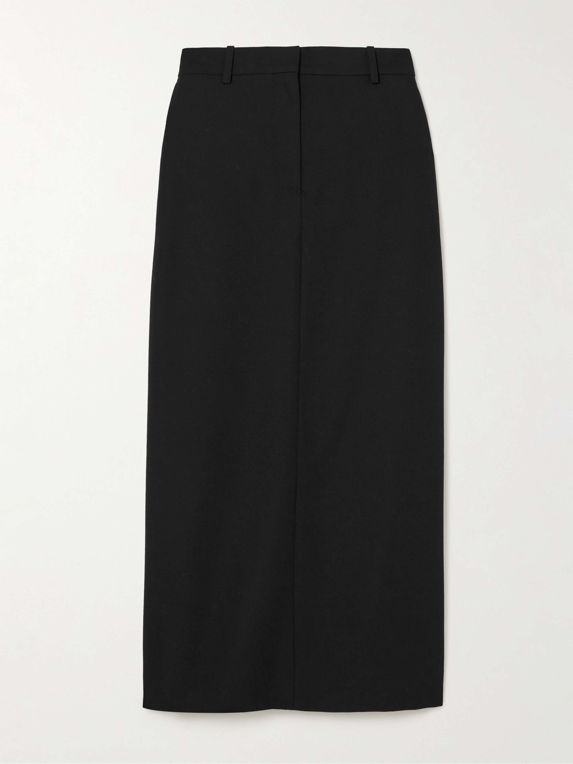 Recycled-woven midi skirt view