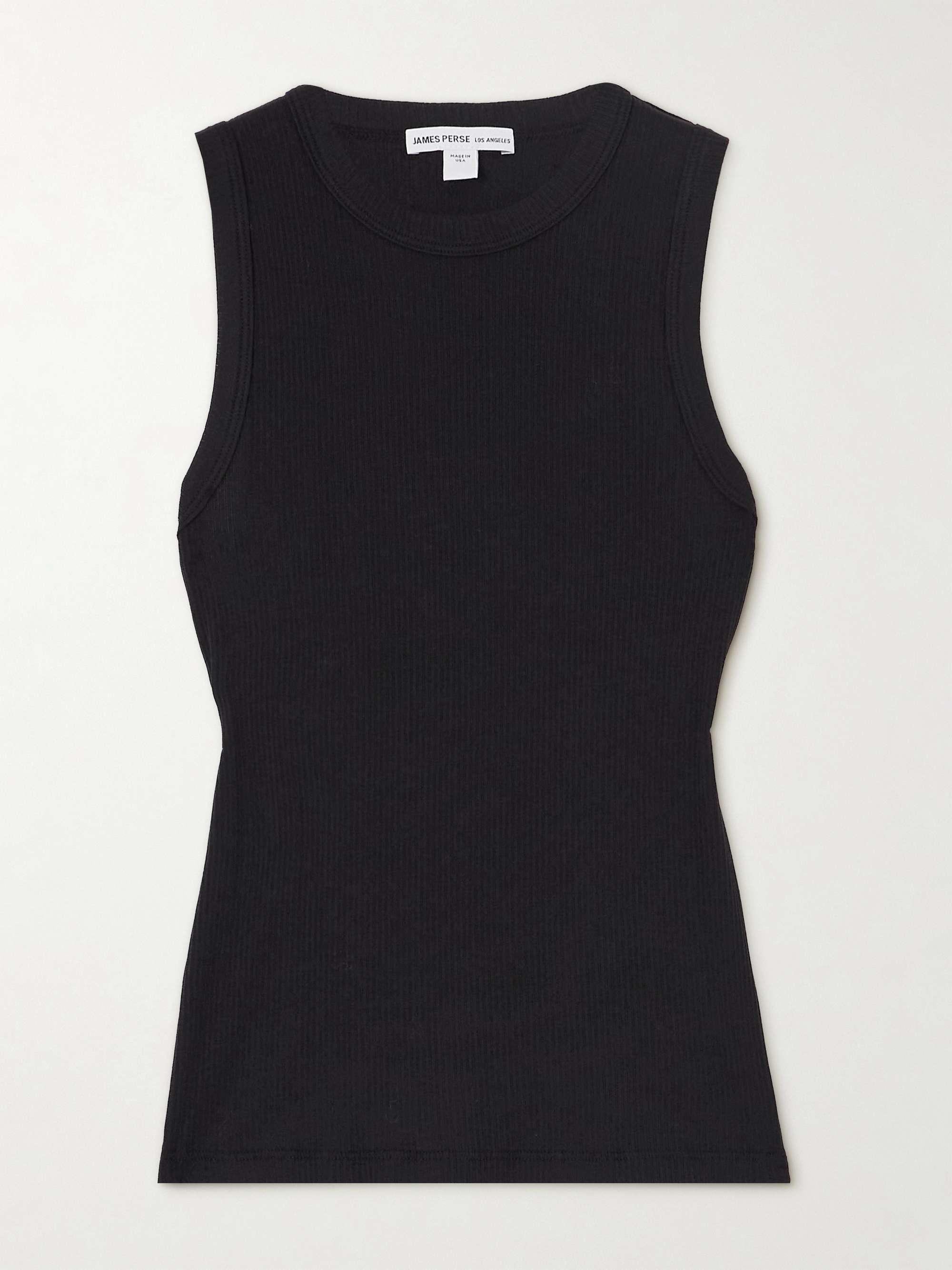 Ribbed stretch-Supima cotton tank view