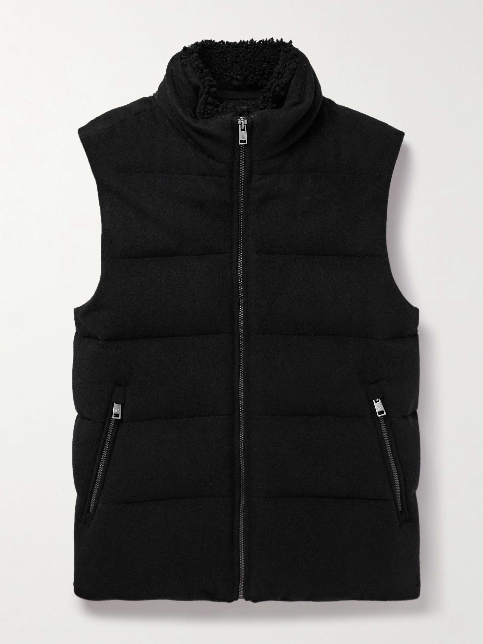 Cameron Shearling-Trimmed Quilted Wool-Blend Felt Down Gilet view
